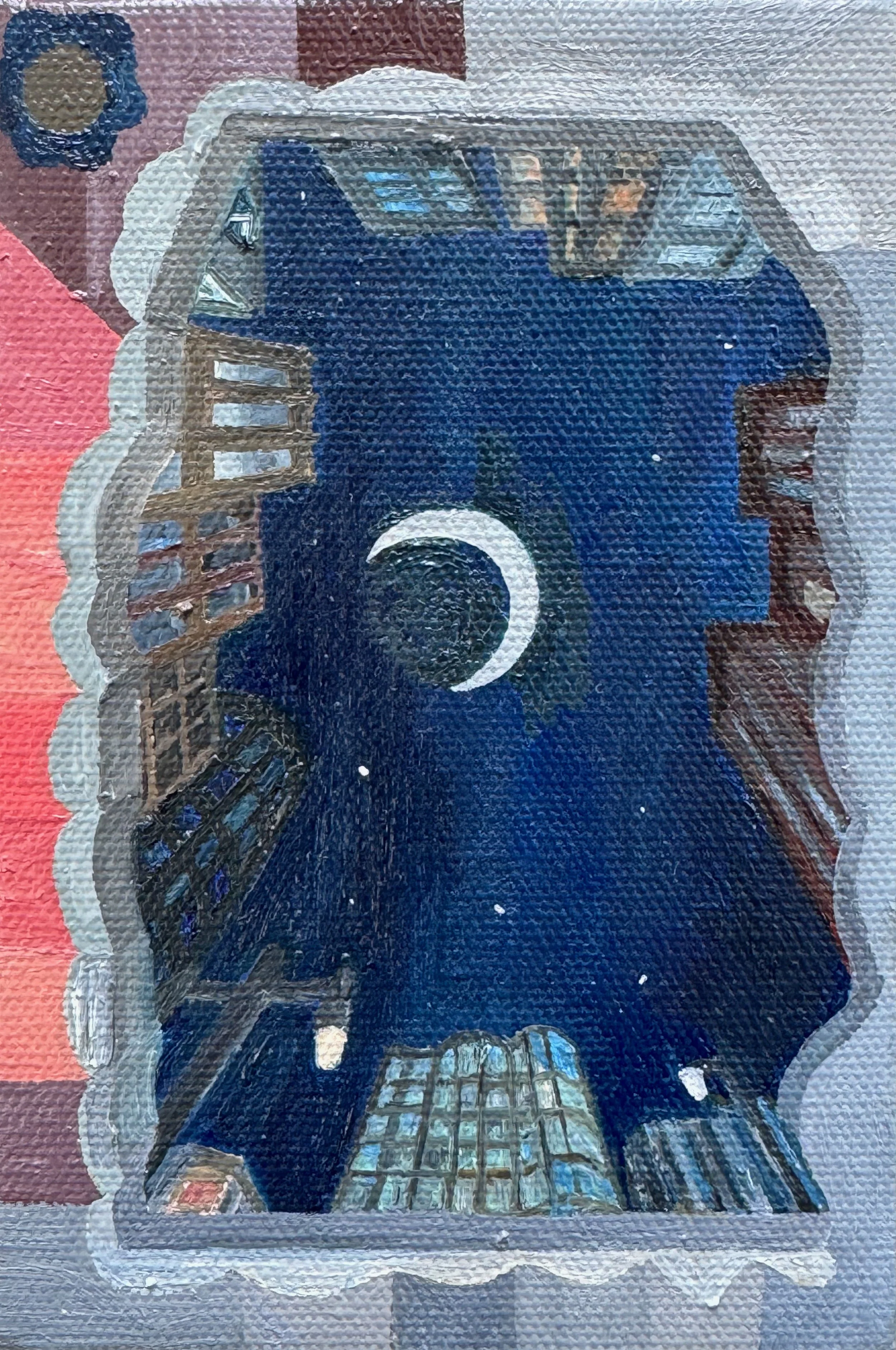 Nano Night
4"x6"   10.1 cm x 15.2 cm
Oils on Canvas
2024