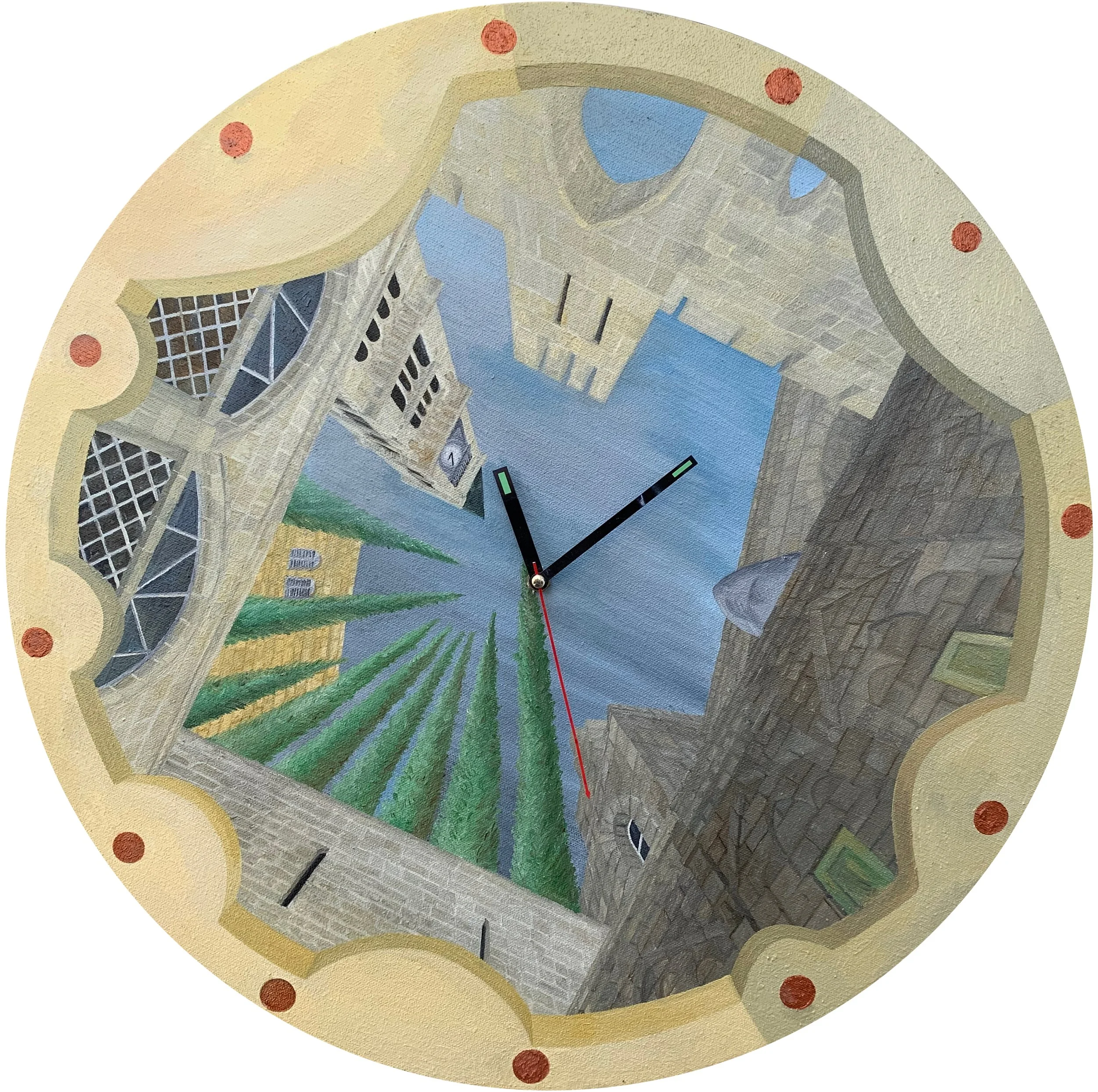 Uptime
20" 51 cm radius
Oils on Canvas
2013