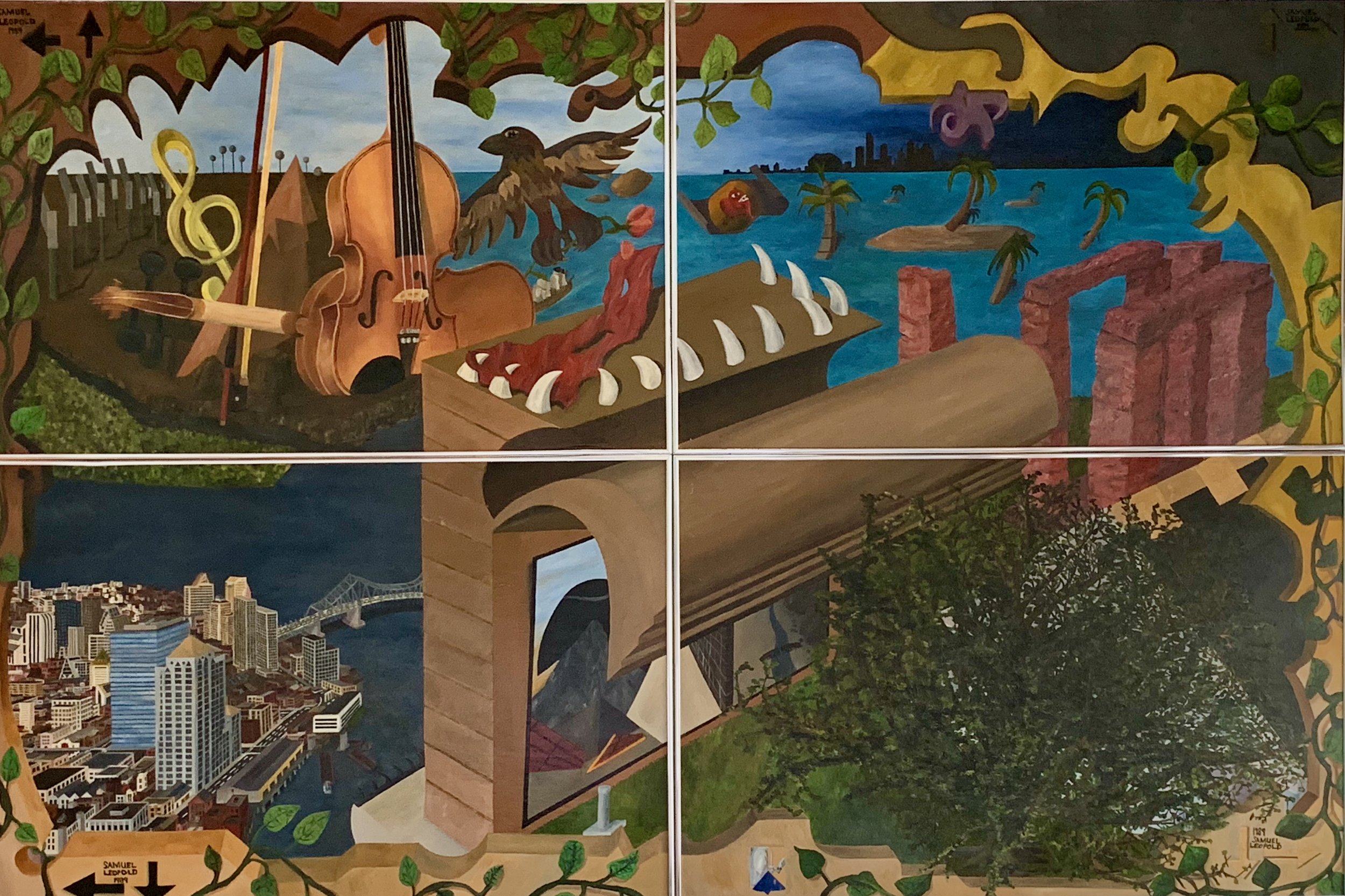 Four Landscapes
48"x72" 122 cm x 183 cm
Oils on Canvas
1989