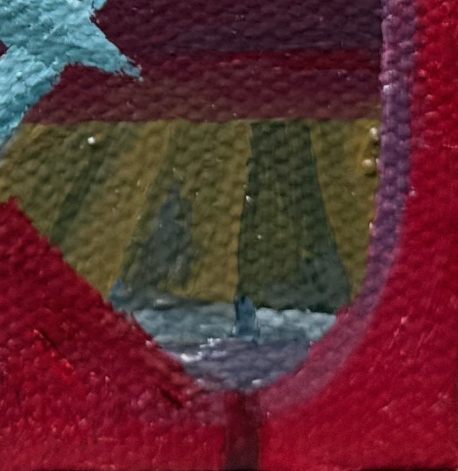 Wind Over Red Bridge
4"x4" 10 cm x 10 cm
Oils in Canvas
2024
detail