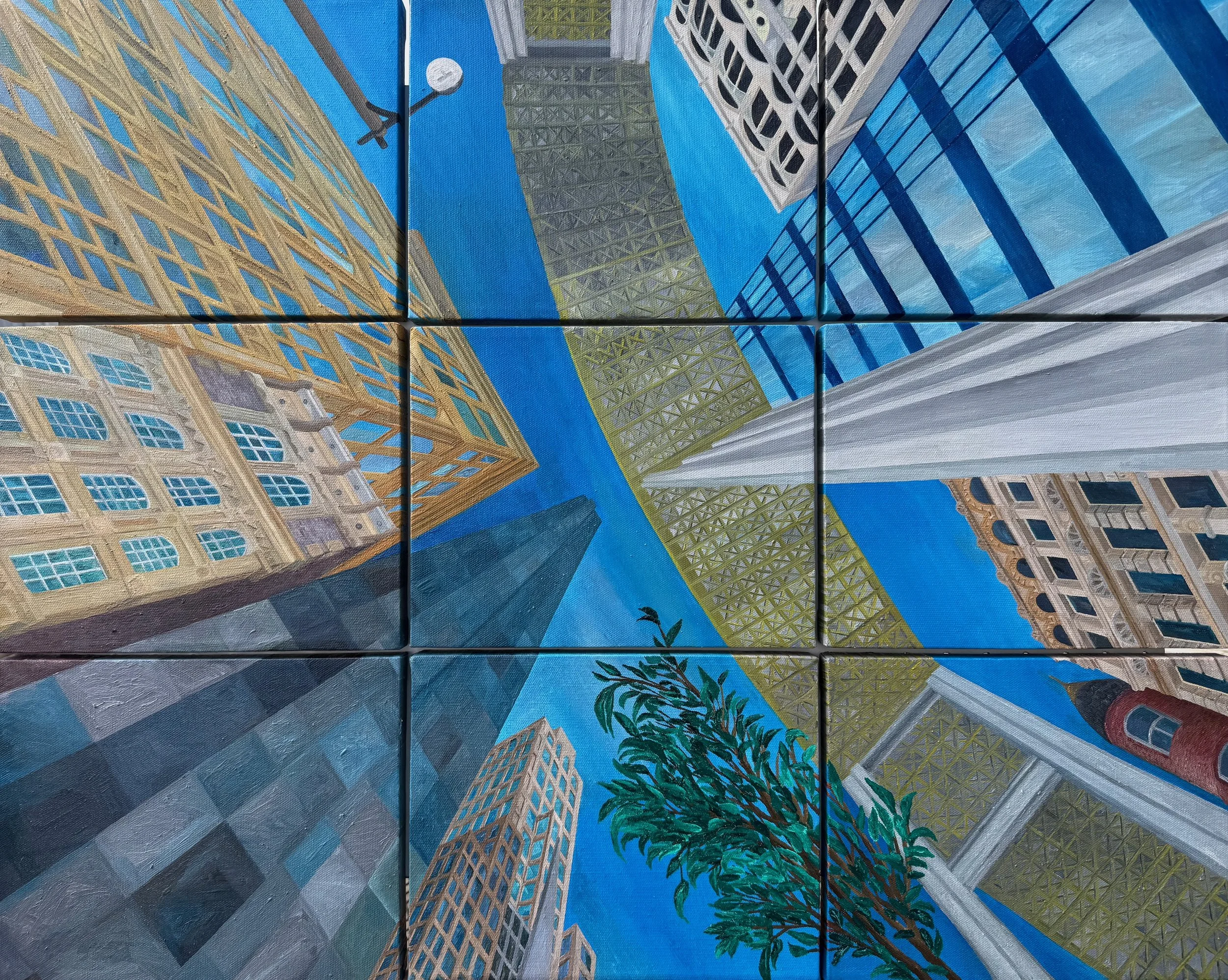 The Nine 
25"x31"  63.5 cm x 78.2 cm 
Oils on Canvas 
2025