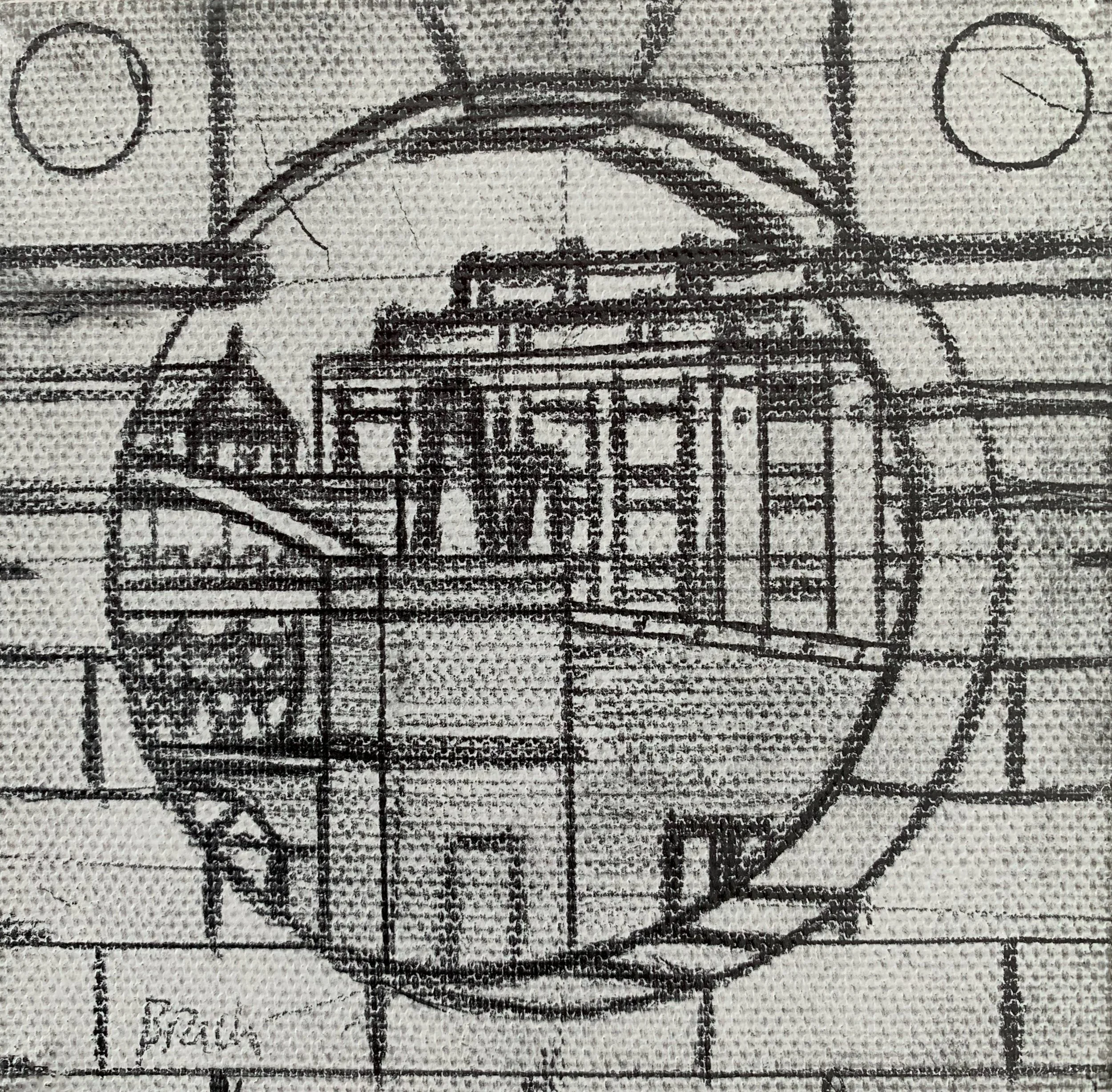 Sketch - Working Title: Along the Wall (center right)
3"x3" 7.6 cm x 7.6 cm