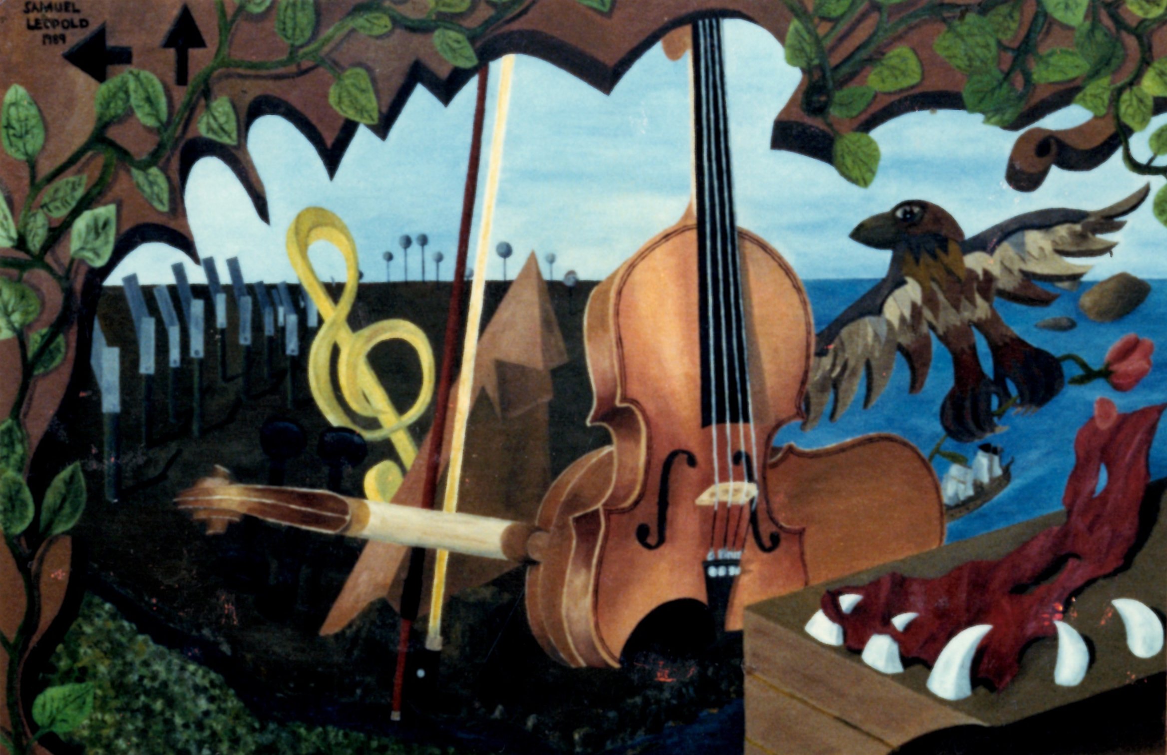 Four Landscapes (Upper Left)
24”x36” 61 cm x 91.5 cm
Oils on Canvas
1989