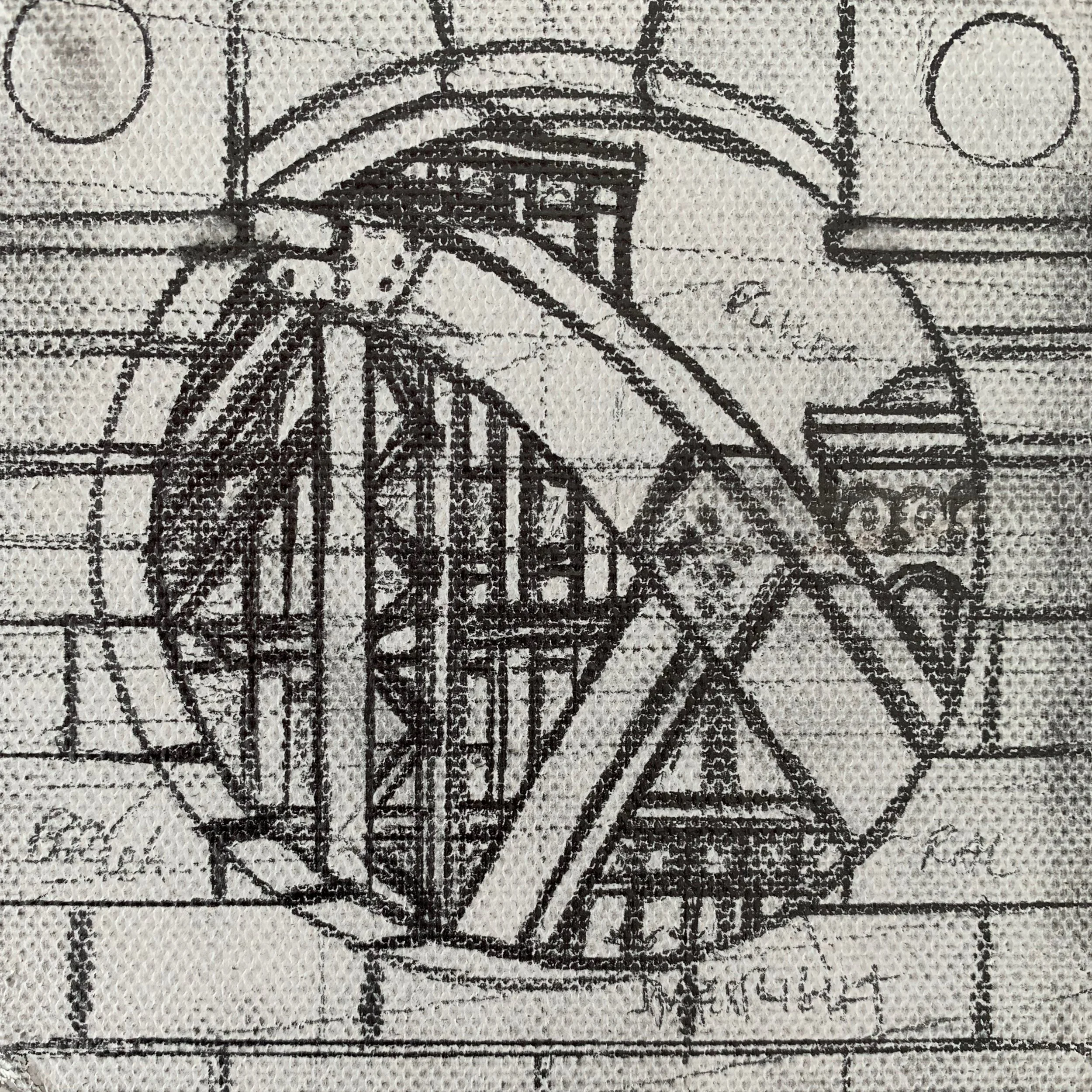 Sketch - Working Title: Along the Wall (center left)
3"x3" 7.6 cm x 7.6 cm