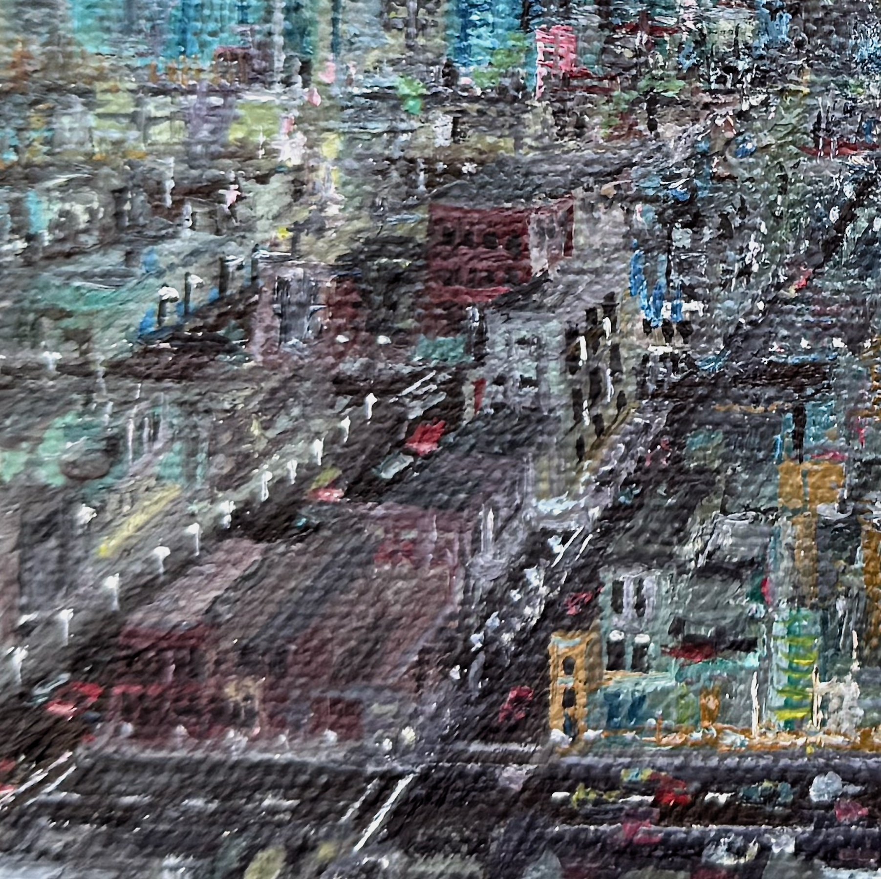 The Glowing Grid
8"x10"  20 cm x 25 cm
Oils on Canvas
2025
detail