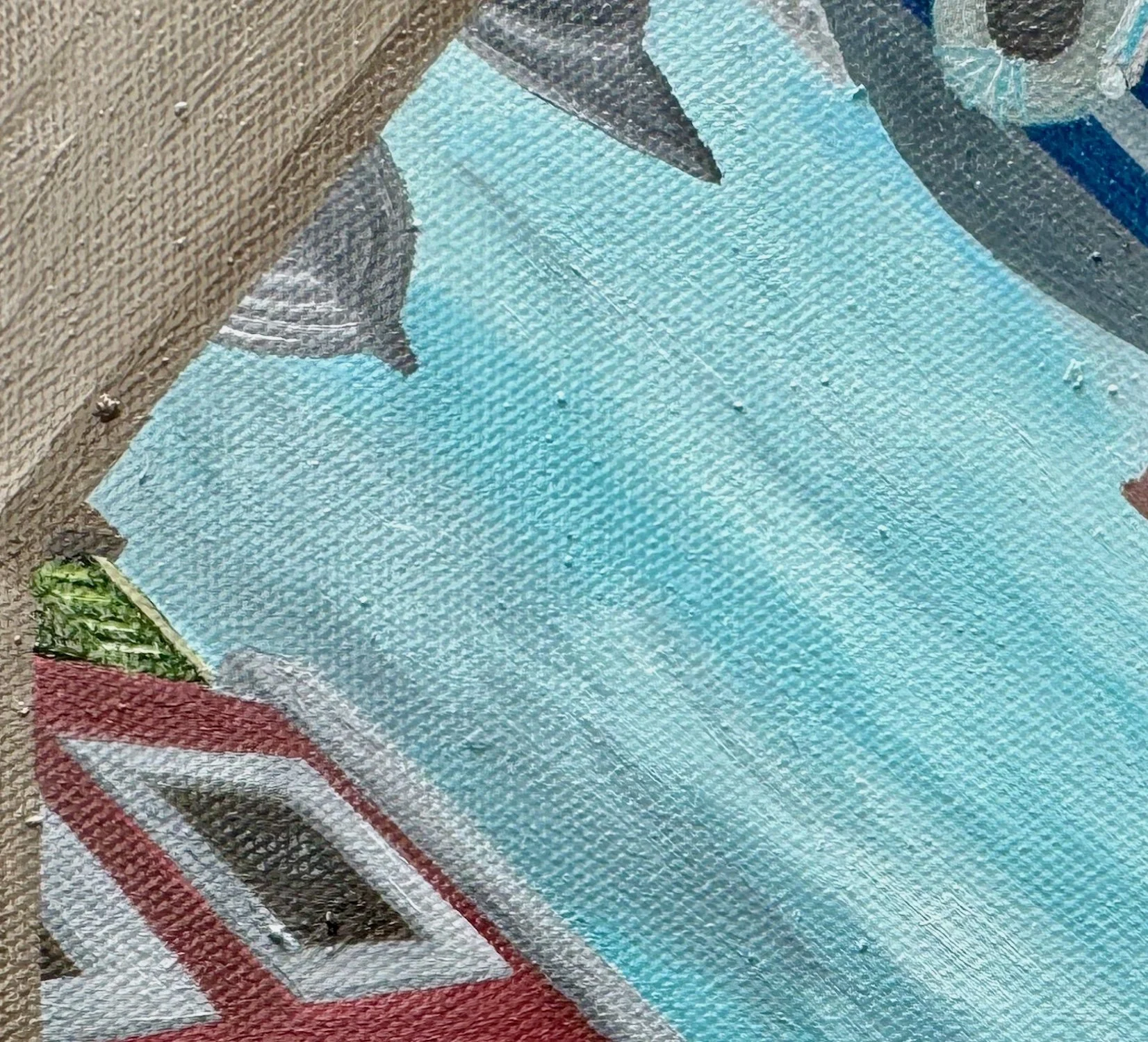 The Color of the Sky (Detail 1)
8"x8" 20.3 cm x 20.3 cm
Oils on Canvas
2024