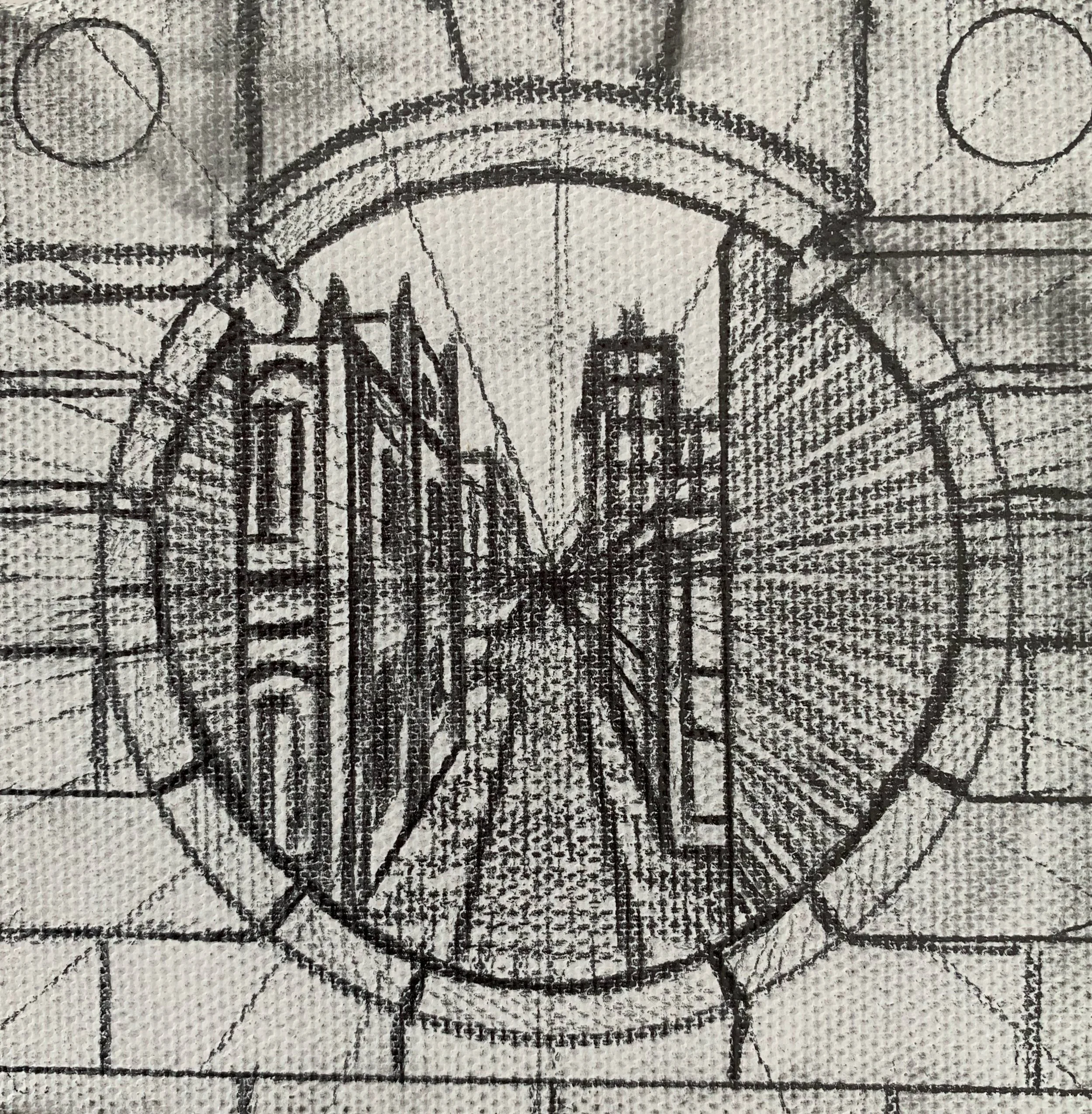 Sketch - Working Title: Along the Wall (center)
3"x3" 7.6 cm x 7.6 cm