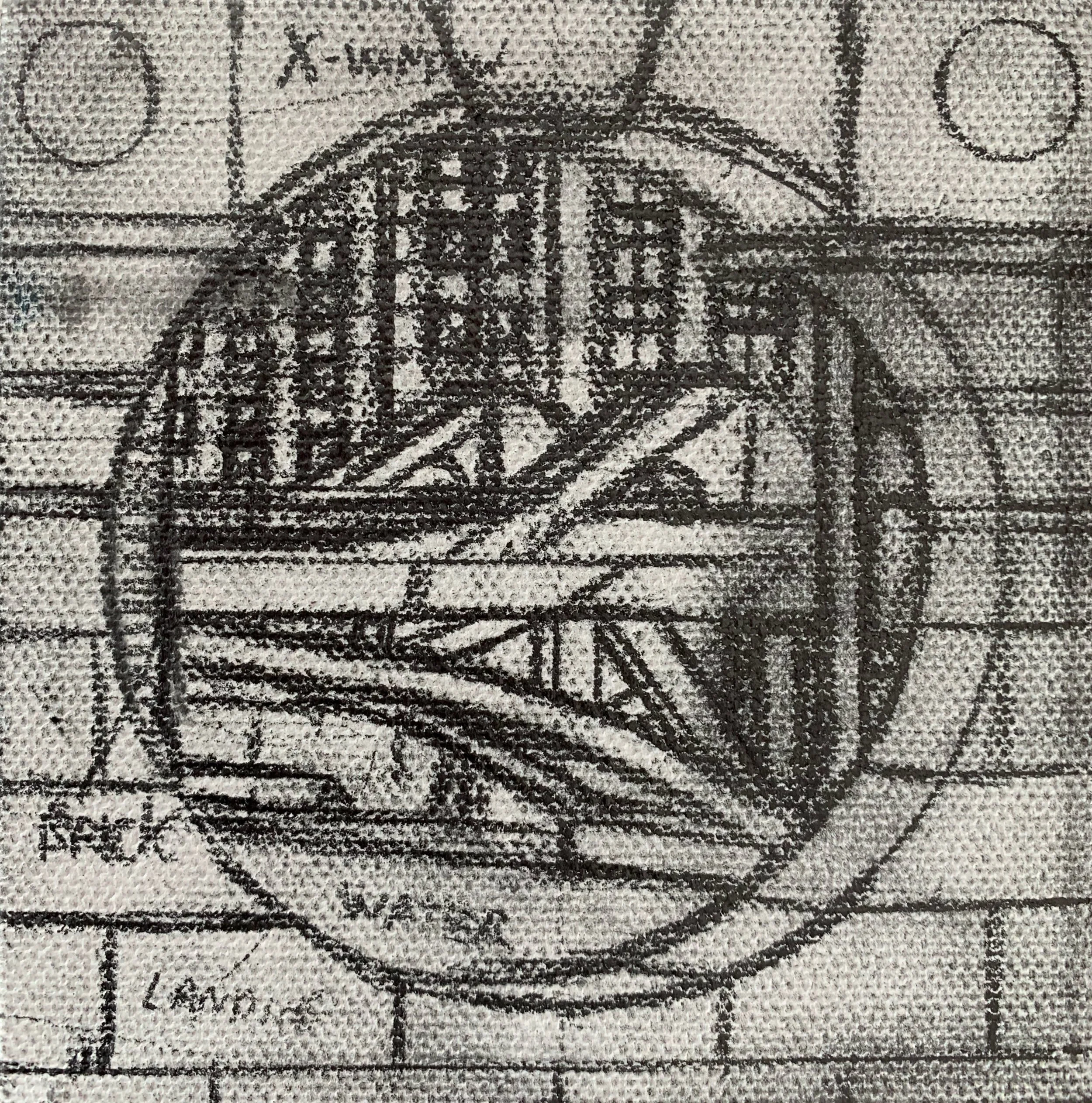 Sketch - Working Title: Along the Wall (right end)
3"x3" 7.6 cm x 7.6 cm