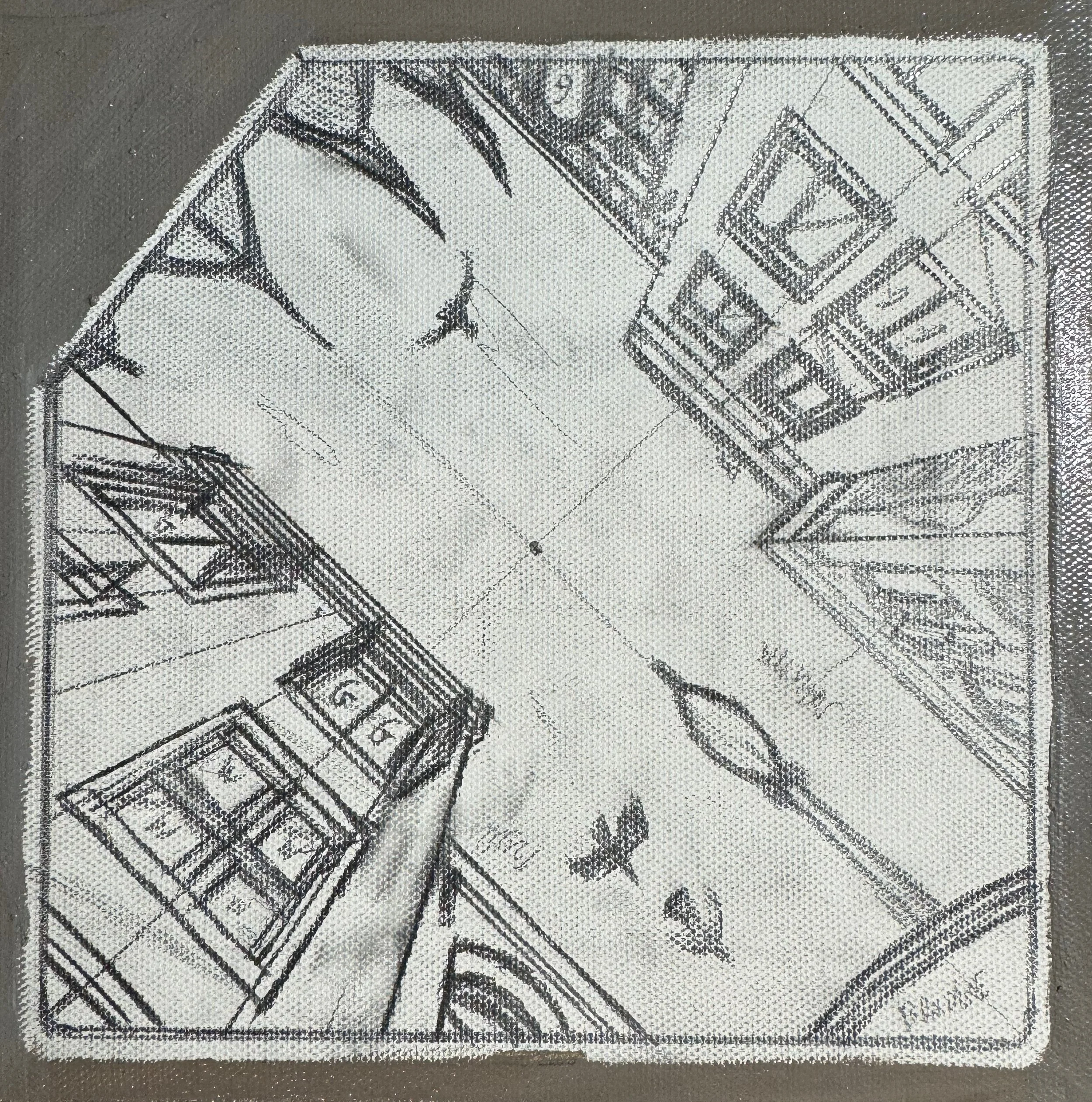 Sketch - Working Title: Little Venetian Sky
6"x6"  15.2 cm x 15.2 cm