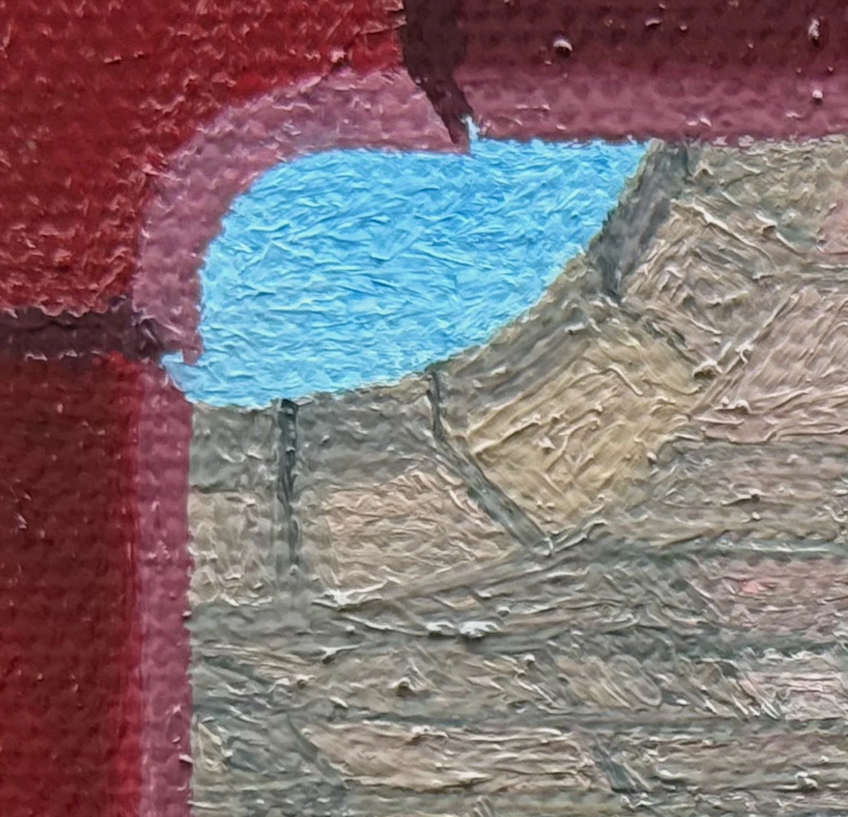 Limestone and Steel
4”x4"   10 cm x 10 cm
Oils on Canvas
2026
detail