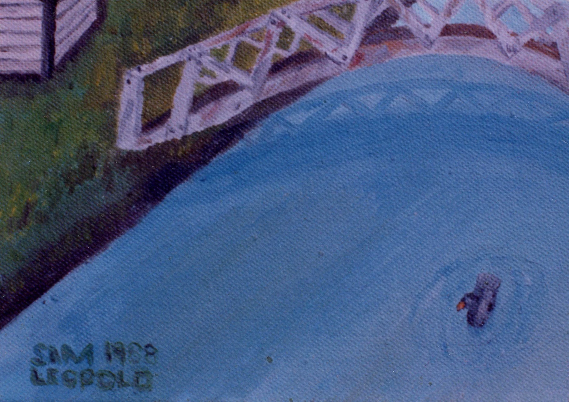 A Dab of Paint (A Duck)
5"x6"  12.7 cm x 15.2 cm
Oils on Canvas
1988