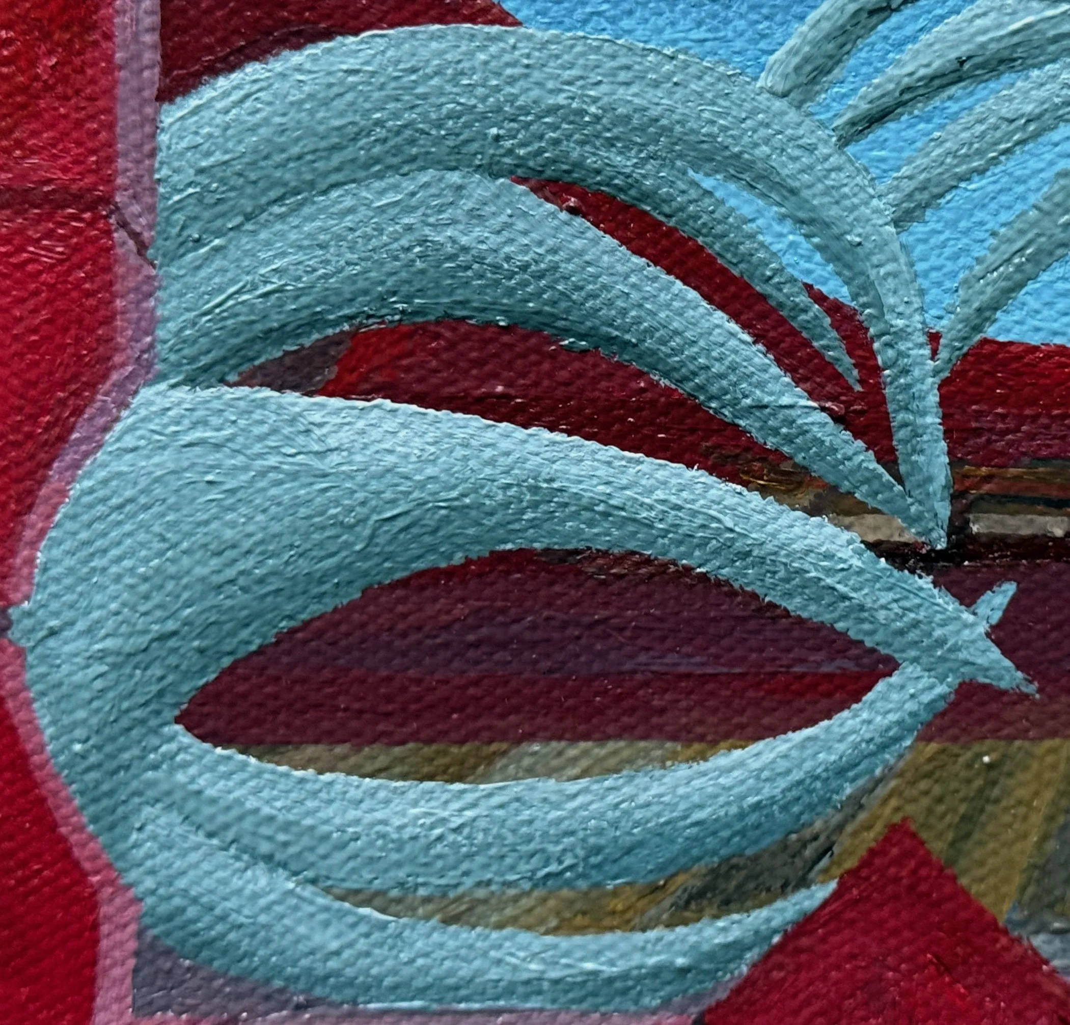 Wind Over Red Bridge
4"x4" 10 cm x 10 cm
Oils in Canvas
2024
detail