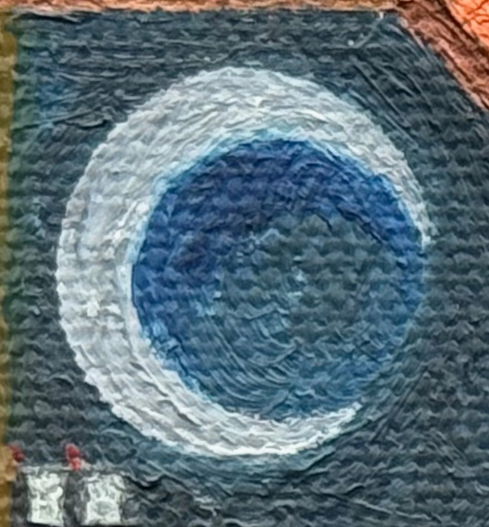 Twist and Towers 
4”x4"   10 cm x 10 cm
Oils on Canvas
2026
detail