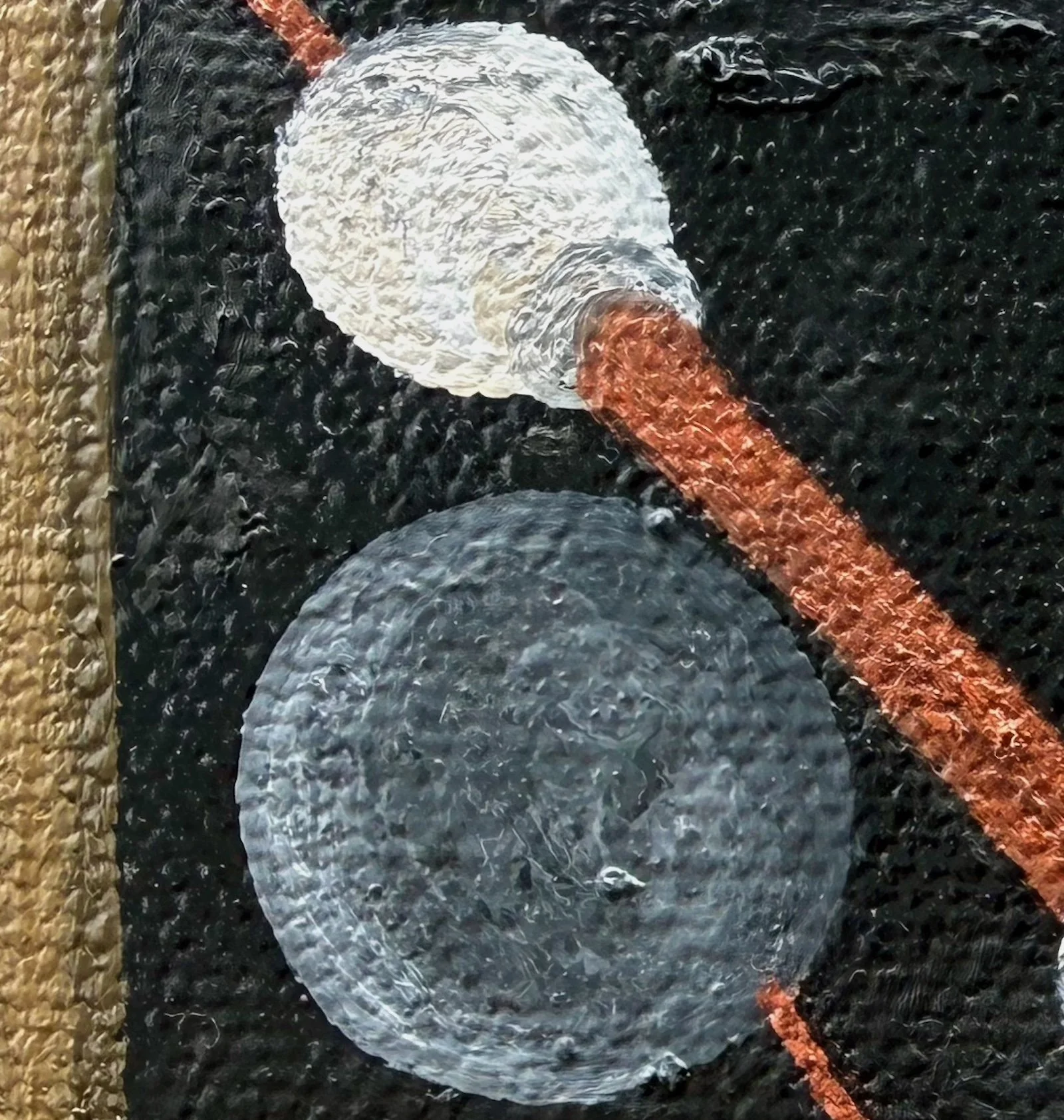 Lanterns in the Dark
4”x4"   10 cm x 10 cm
Oils on Canvas
2026
detail