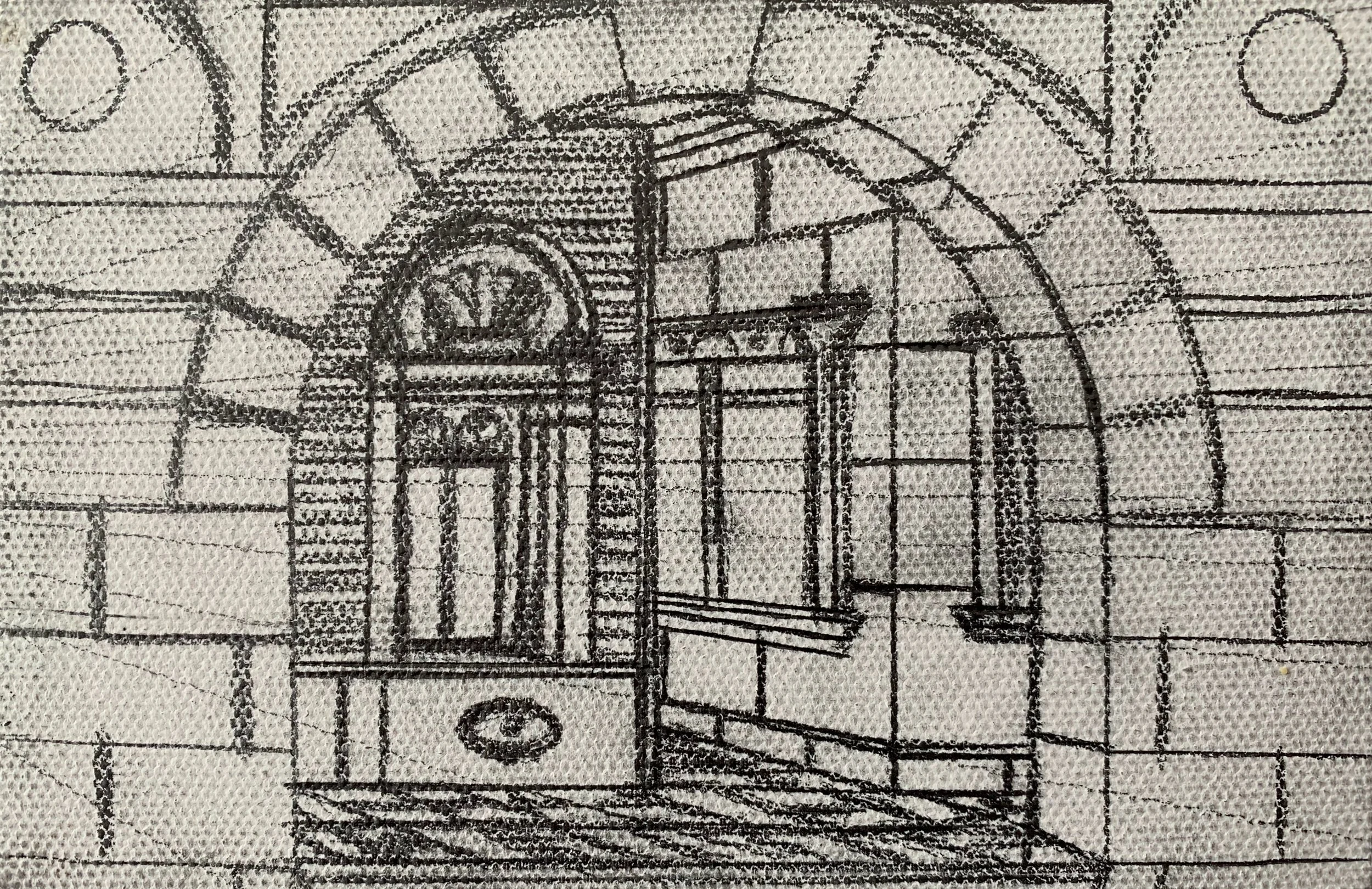 Sketch - Working Title: Along the Wall (right)
3"x5" 7.6 cm x 12.7 cm