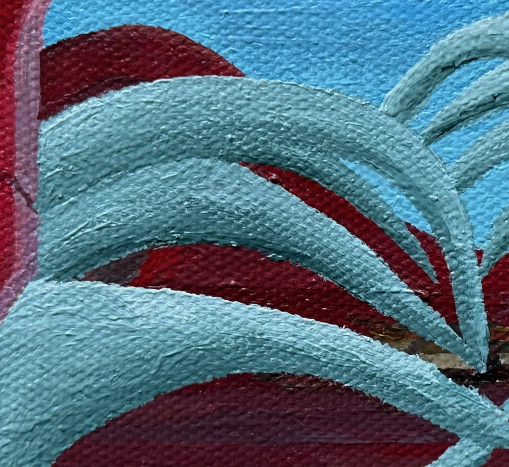 Wind Over Red Bridge
4"x4" 10 cm x 10 cm
Oils in Canvas
2024
detail