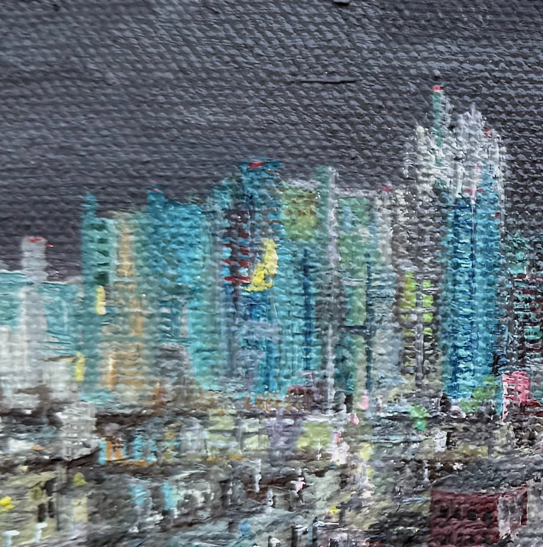 The Glowing Grid
8"x10"  20 cm x 25 cm
Oils on Canvas
2025
detail