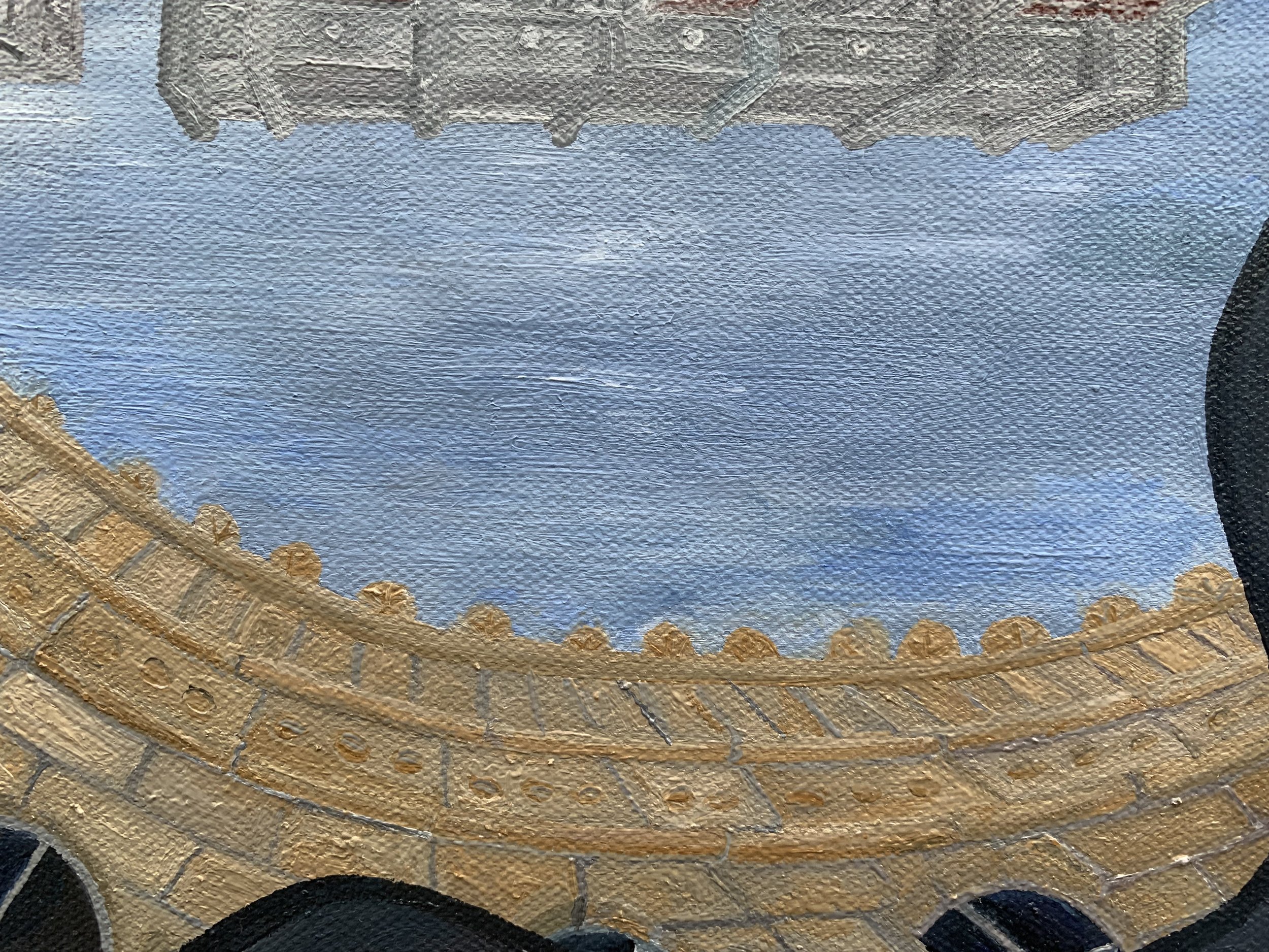 Curved Sky
8"x10" 20.3 cm x 25.4 cm
Oils on Canvas
2022
Detail