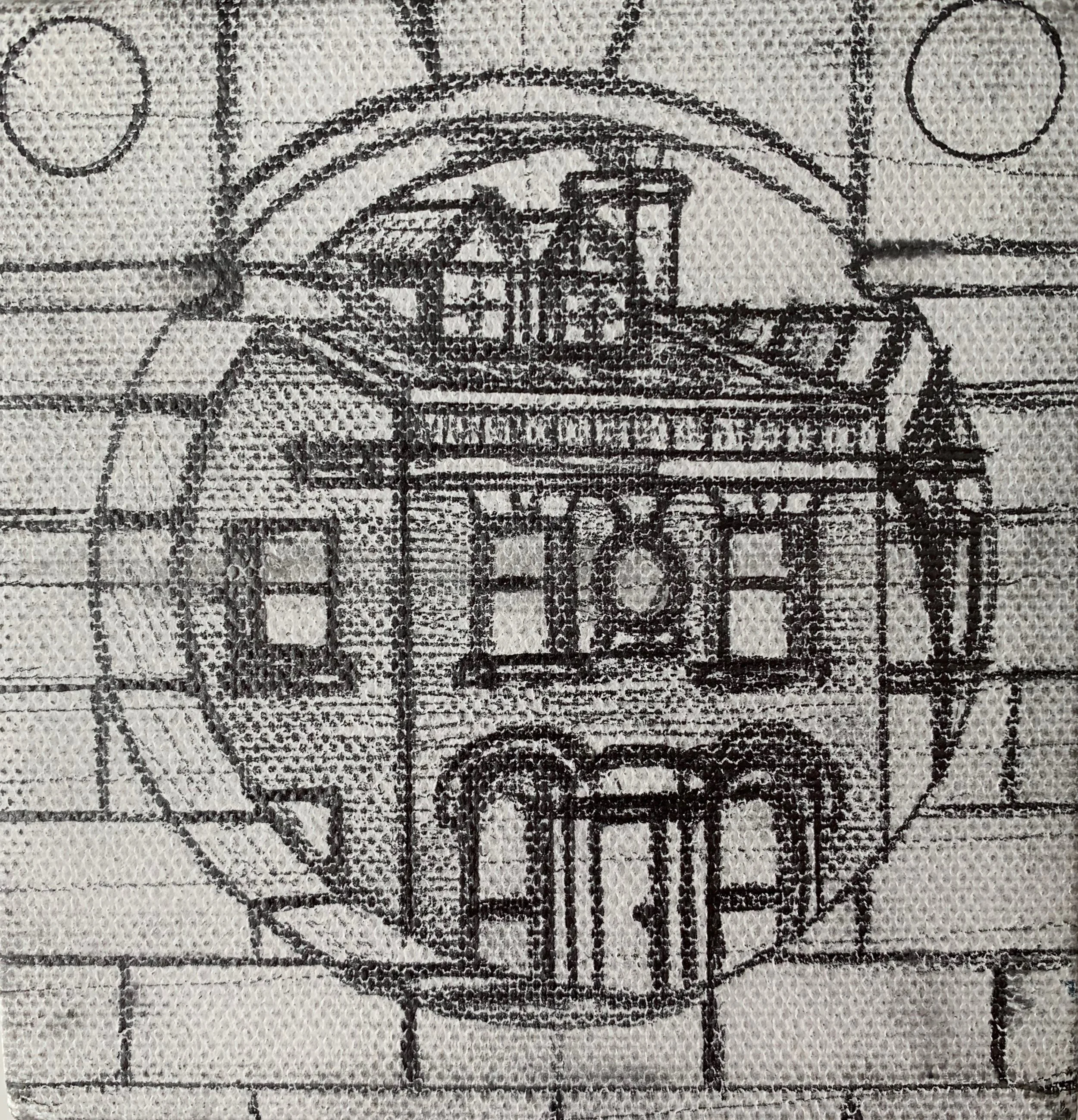 Sketch - Working Title: Along the Wall (left end)
3"x3" 7.6 cm x 7.6 cm