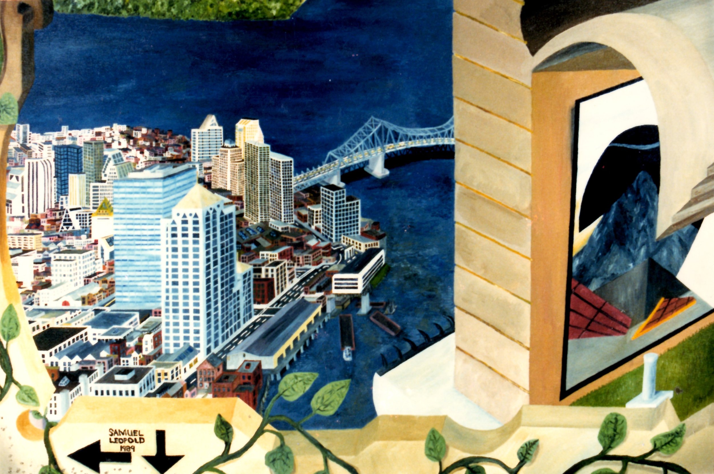 Four Landscapes (Lower Left)
24”x36” 61 cm x 91.5 cm
Oils on Canvas
1989
