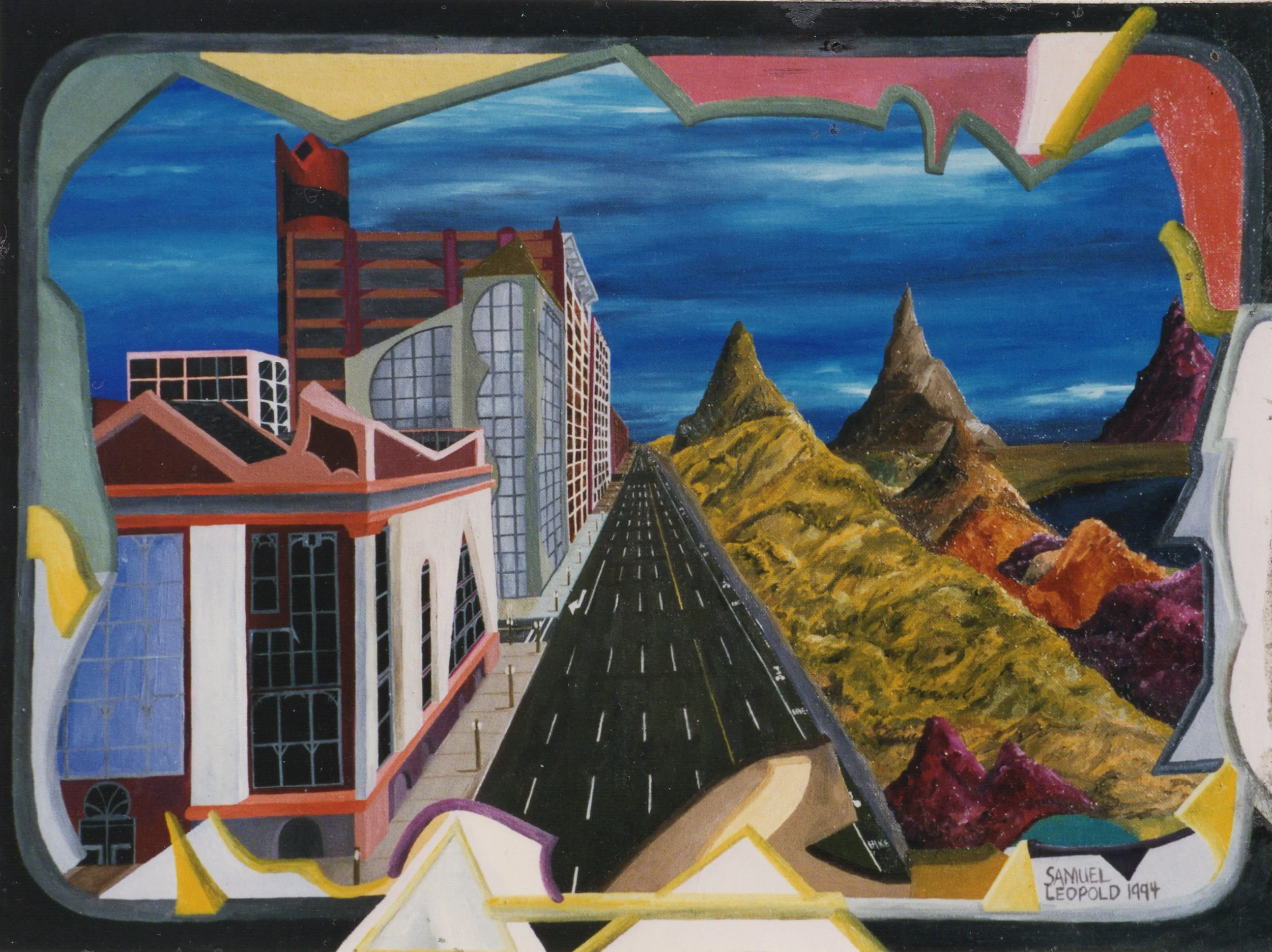 Carving the New Frontier 
18”x24” 45 cm x 61 cm 
Oils on Canvas
1994
