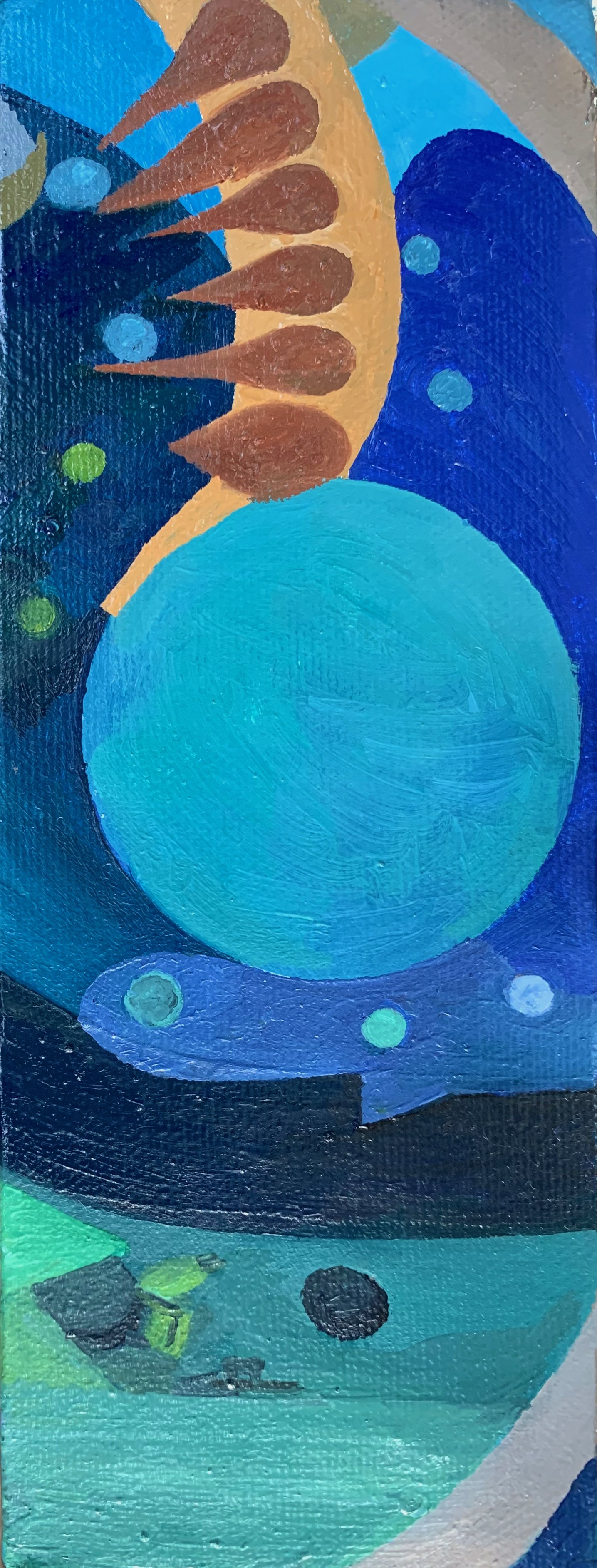 Abstract River
8”x8”x3 20.3 cm x 20.3 cm x 7.6 cm
Oils on Canvas
2022