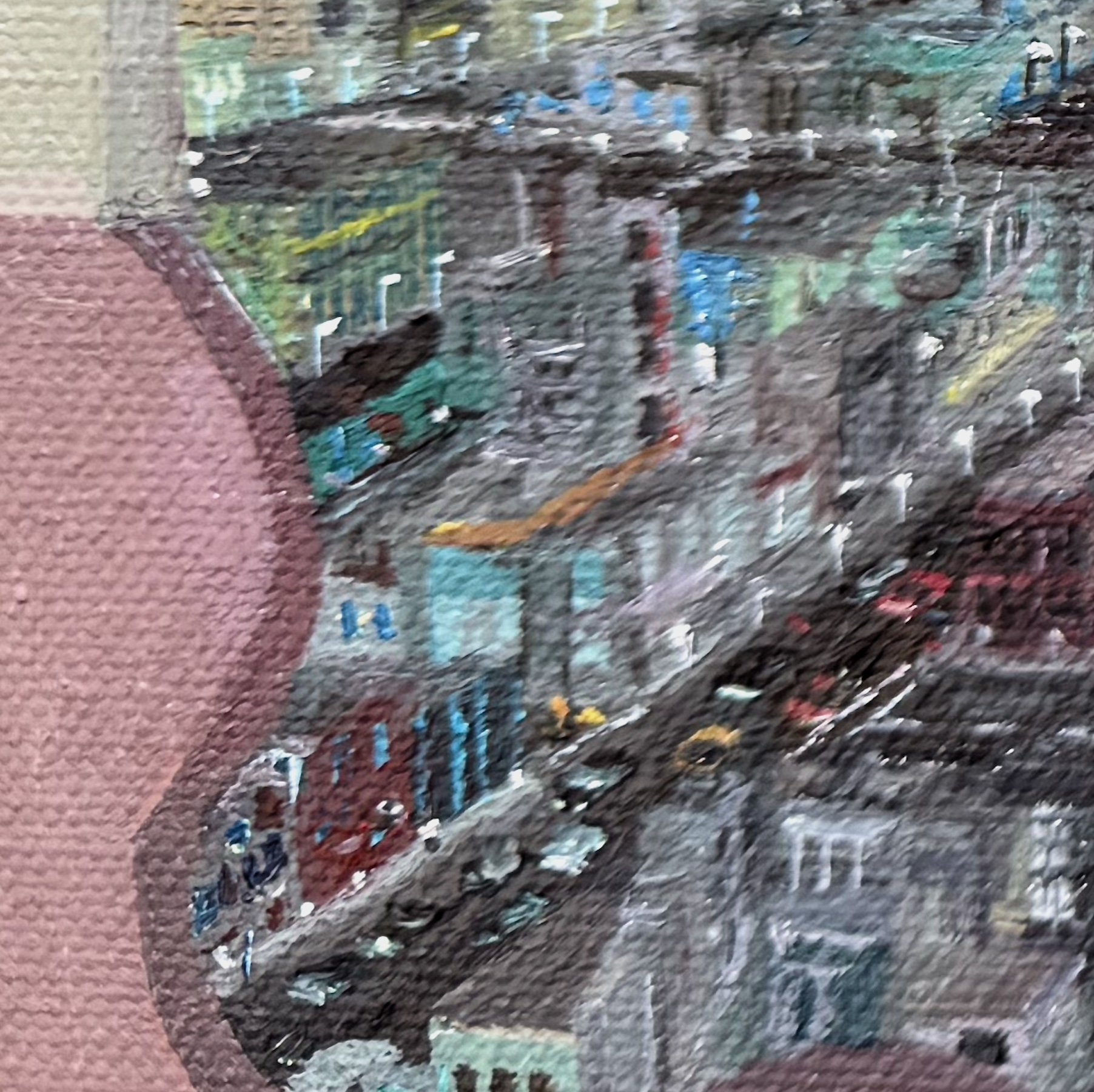 The Glowing Grid
8"x10"  20 cm x 25 cm
Oils on Canvas
2025
detail