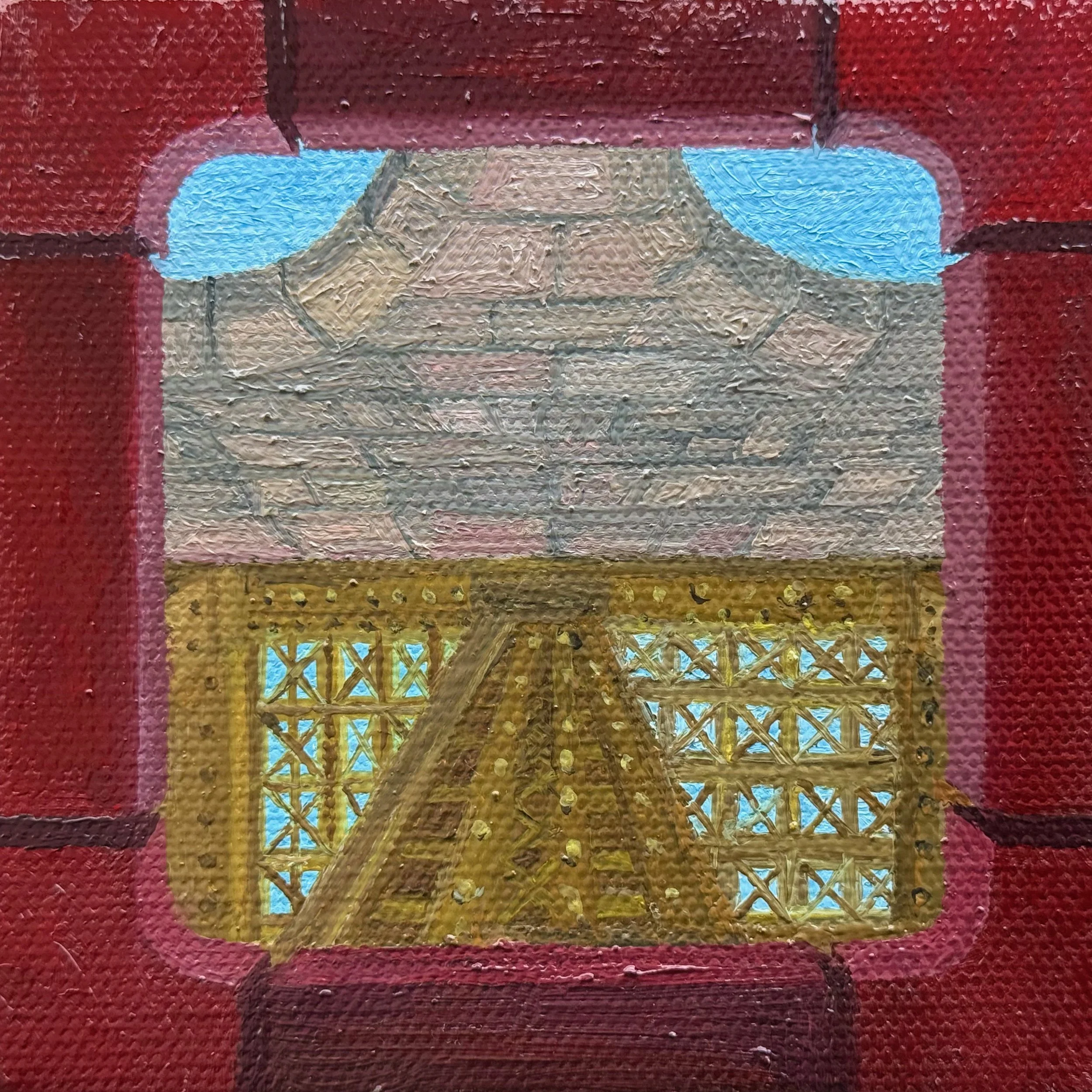 Limestone and Steel
4”x4"   10 cm x 10 cm
Oils on Canvas
2026
