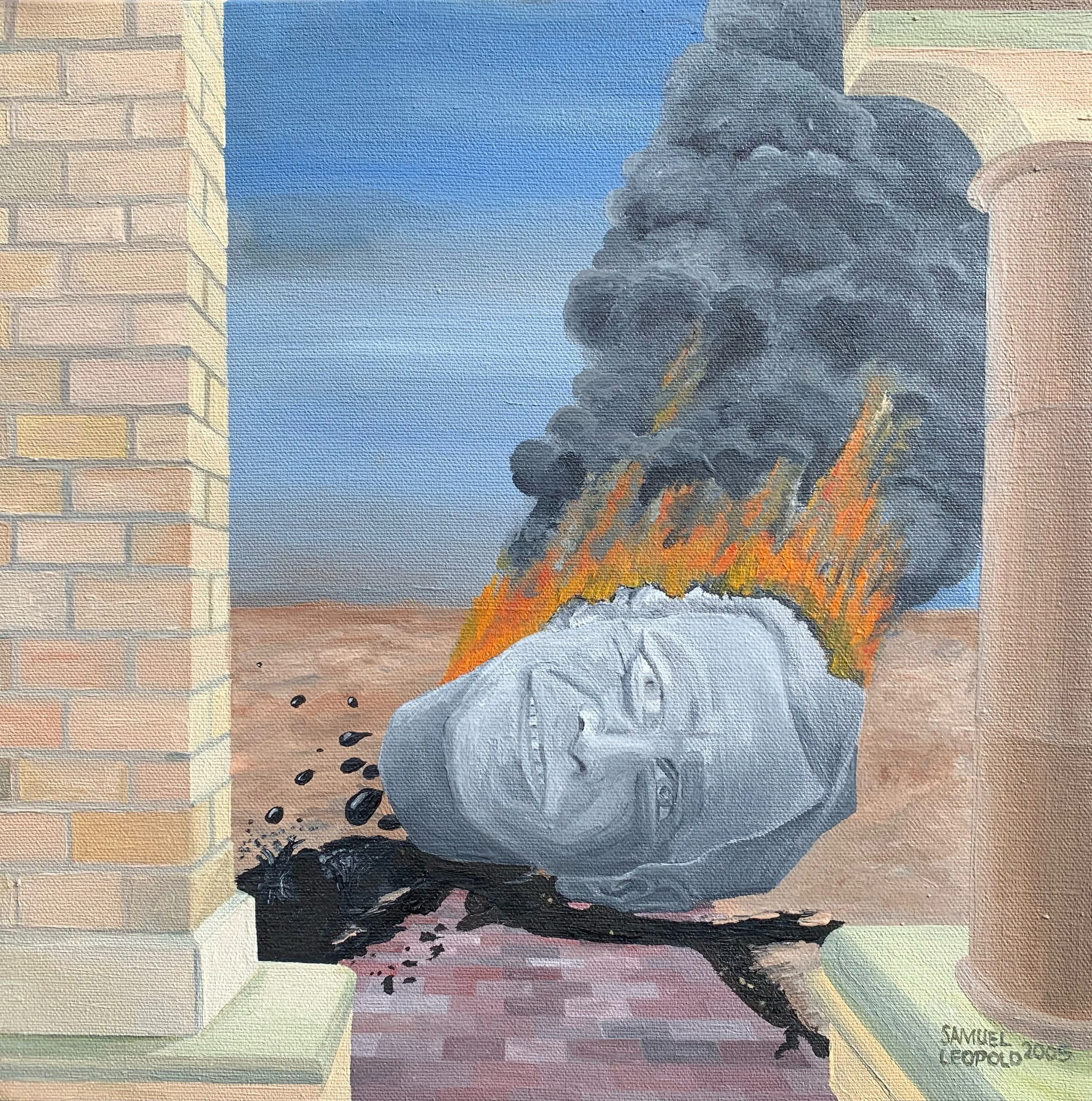 Burning Bush
12"x12"  30 cm x 30 cm
Oils on Canvas
2005