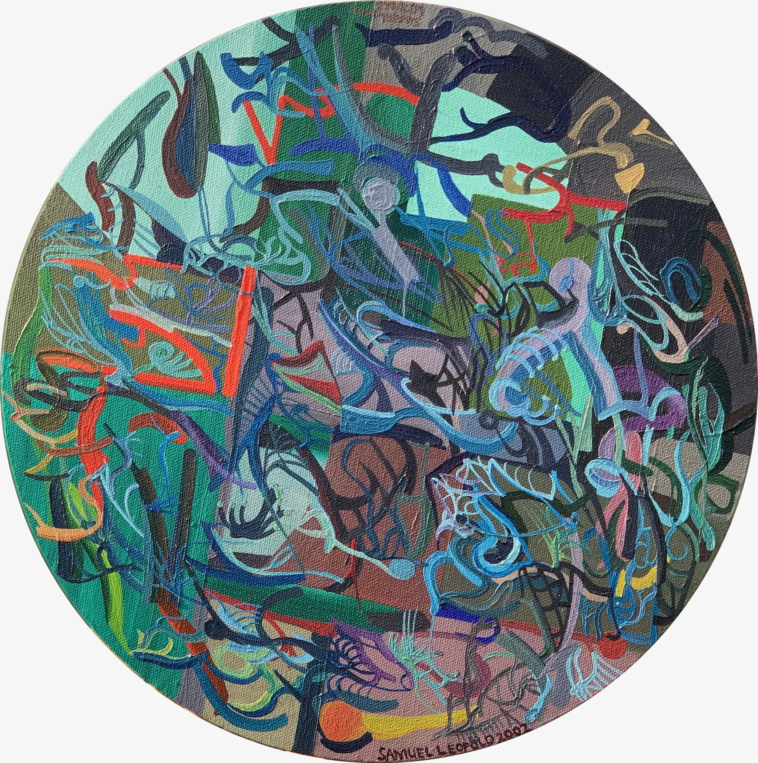 Circle and Spice
12" circle 30 cm circle
Oils on Canvas
2002