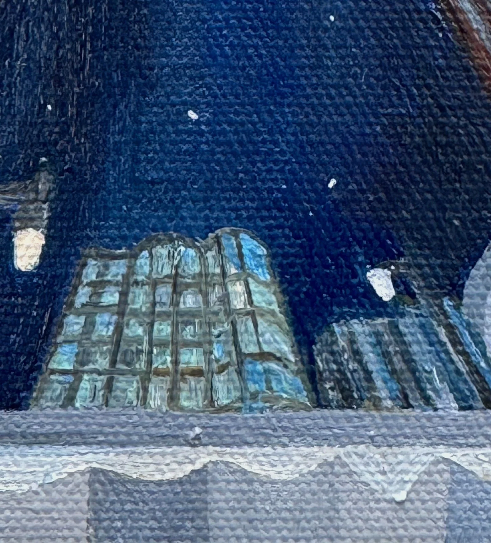 Nano Night (Detail 2)
4"x6"  10.1 cm x 15.2 cm
Oils on Canvas
2024