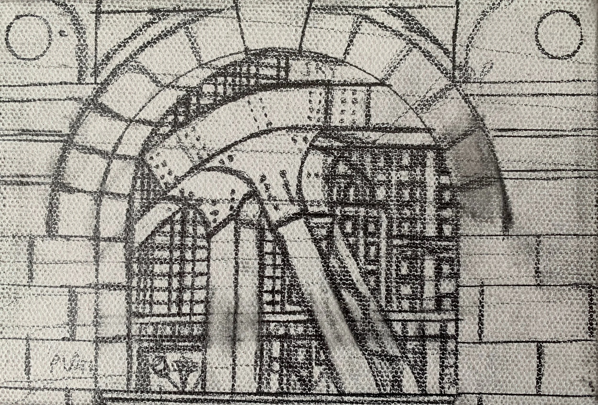 Sketch - Working Title: Along the Wall (far left)
3"x5" 7.6 cm x 12.7 cm