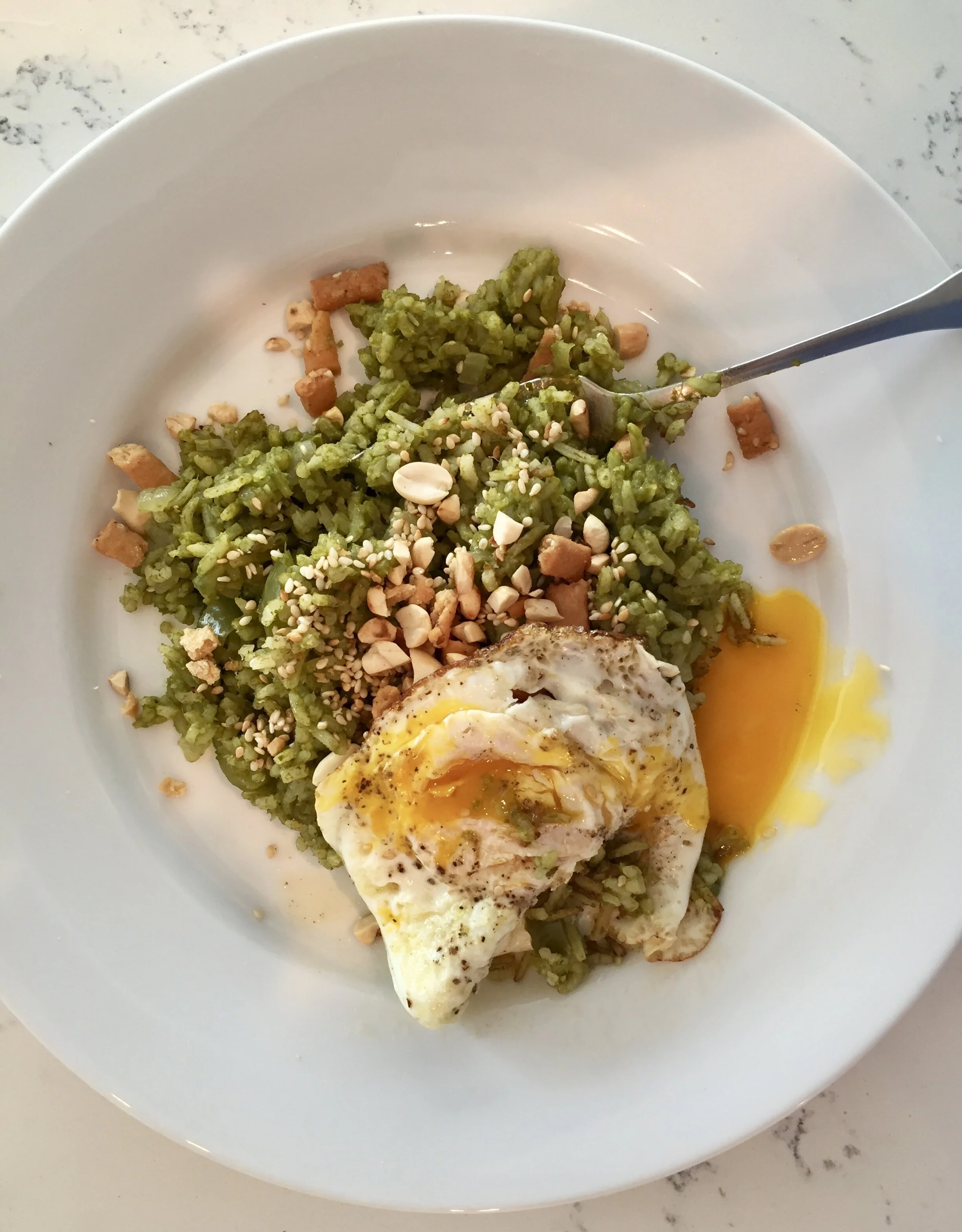 A celebration: green rice three ways