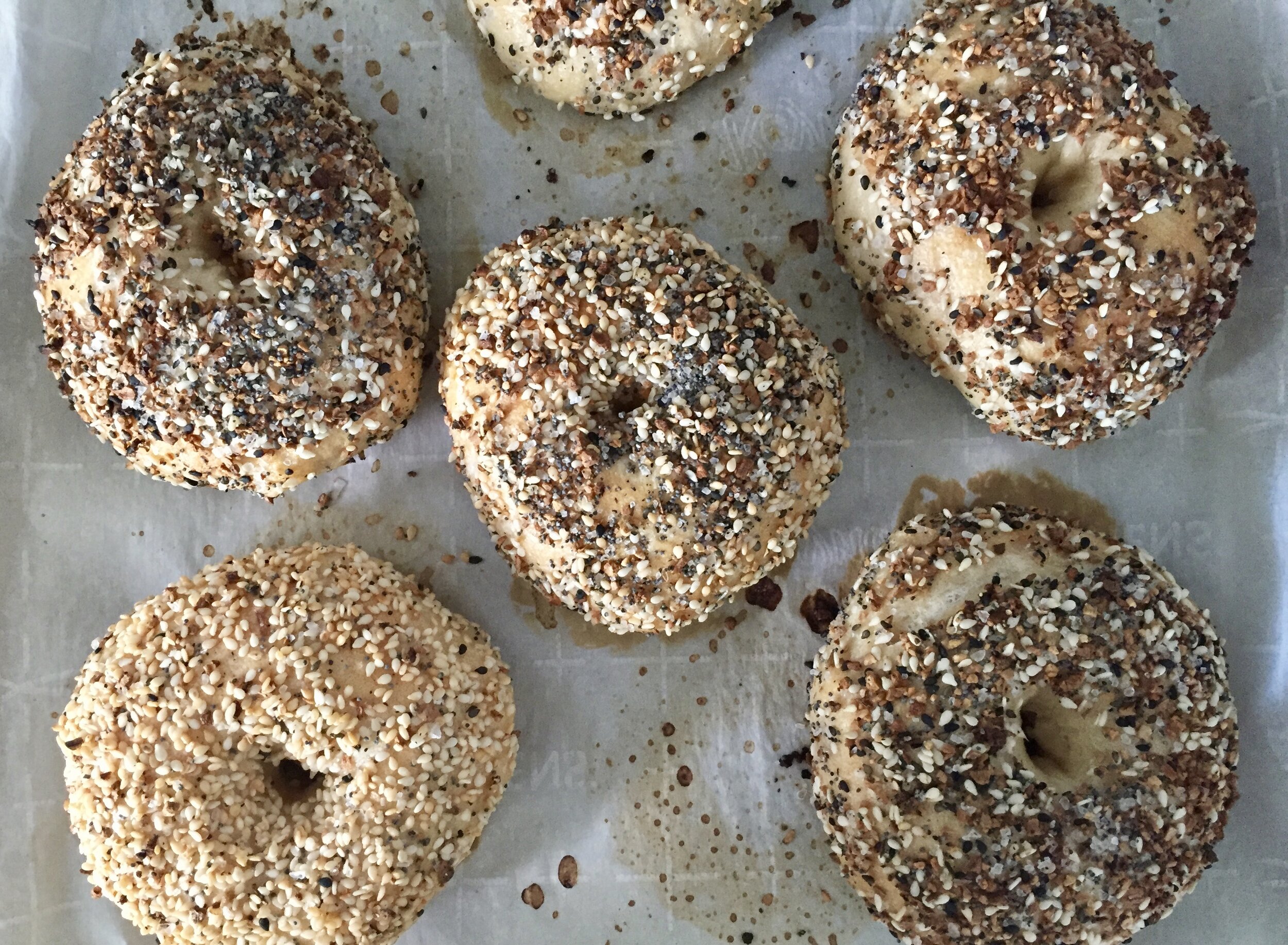 Sourdough everything bagels
