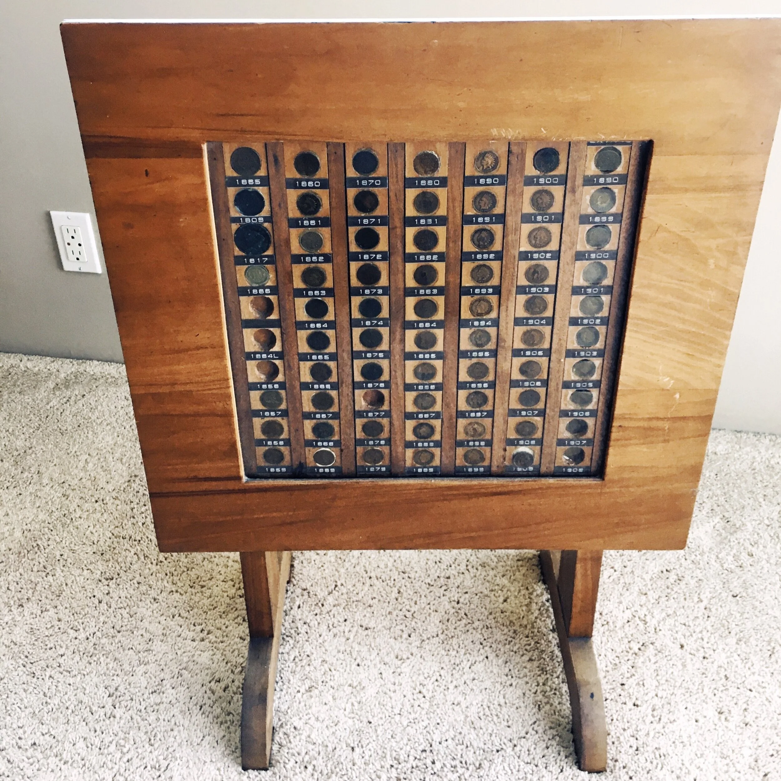 When Randy’s father passed, his siblings carefully shipped with coin table to his home.