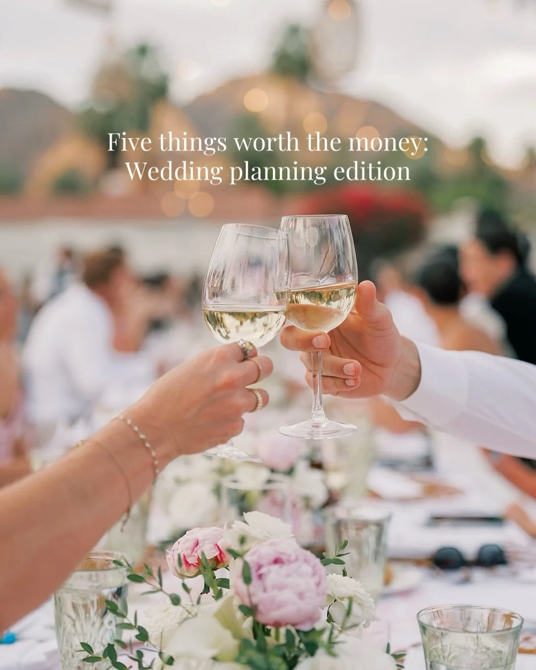 There are countless places to spend your wedding budget&mdash;but these five will shape how the day looks, feels, and is remembered.

A venue that sets the tone.
Florals that bring the vision to life.
Entertainment that keeps the dance floor full.
Li