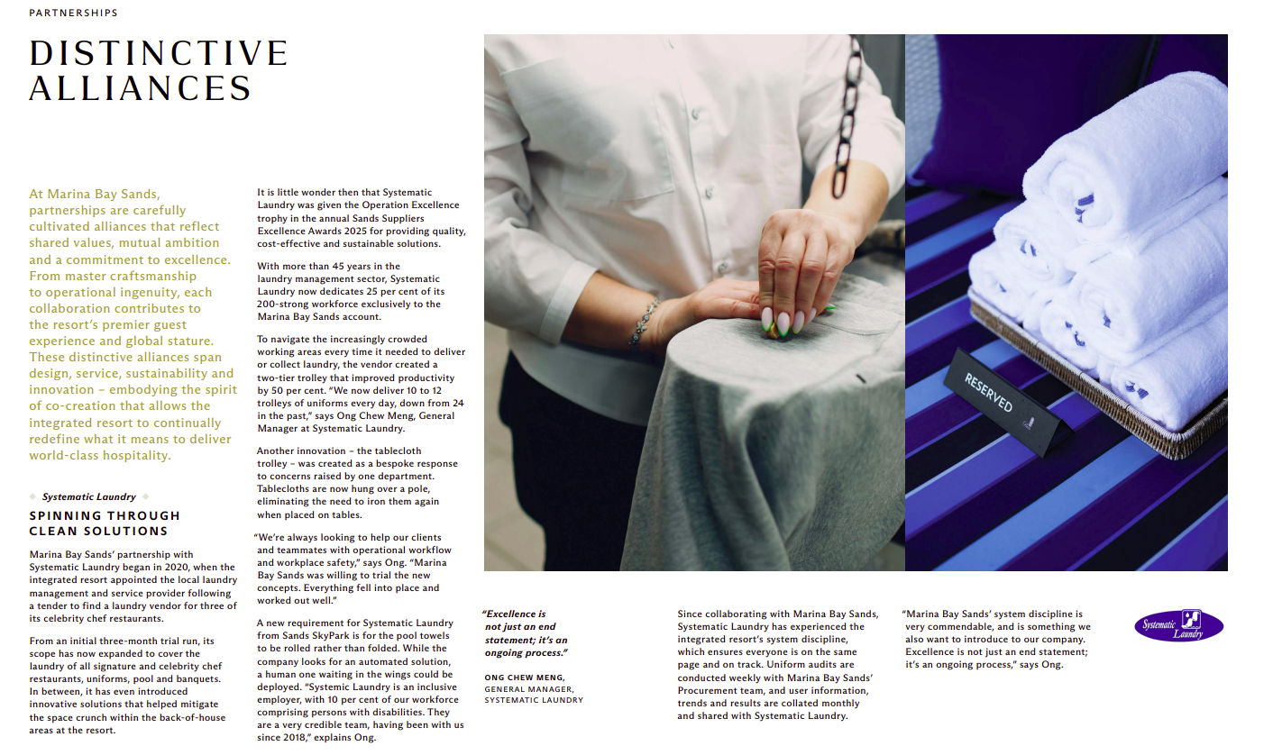 Systematic Laundry Features in Marina Bay Sands Annual Review 2025