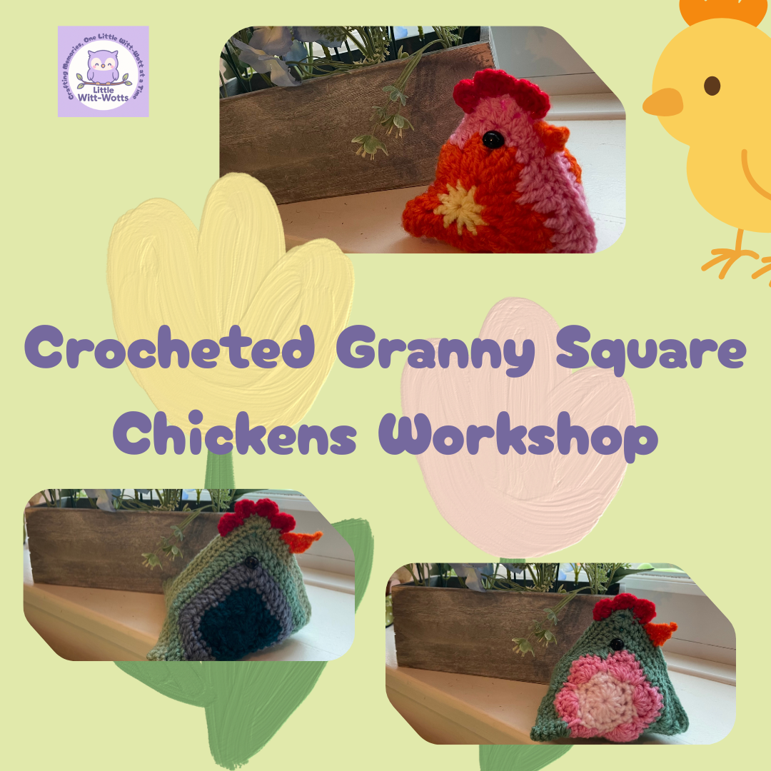 WORKSHOP: Crochet Granny Square Chickens