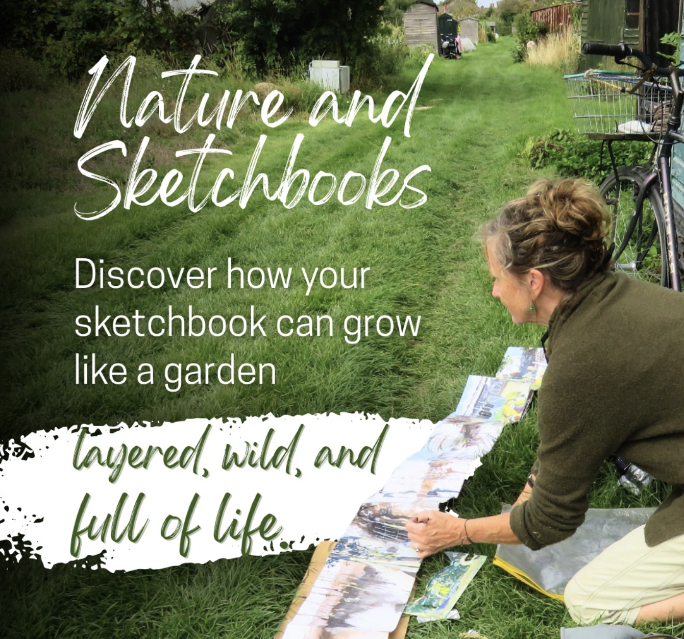 WORKSHOP: Concertina Sketchbook with Karen Stamper: Garden Allotments - Mixed Media