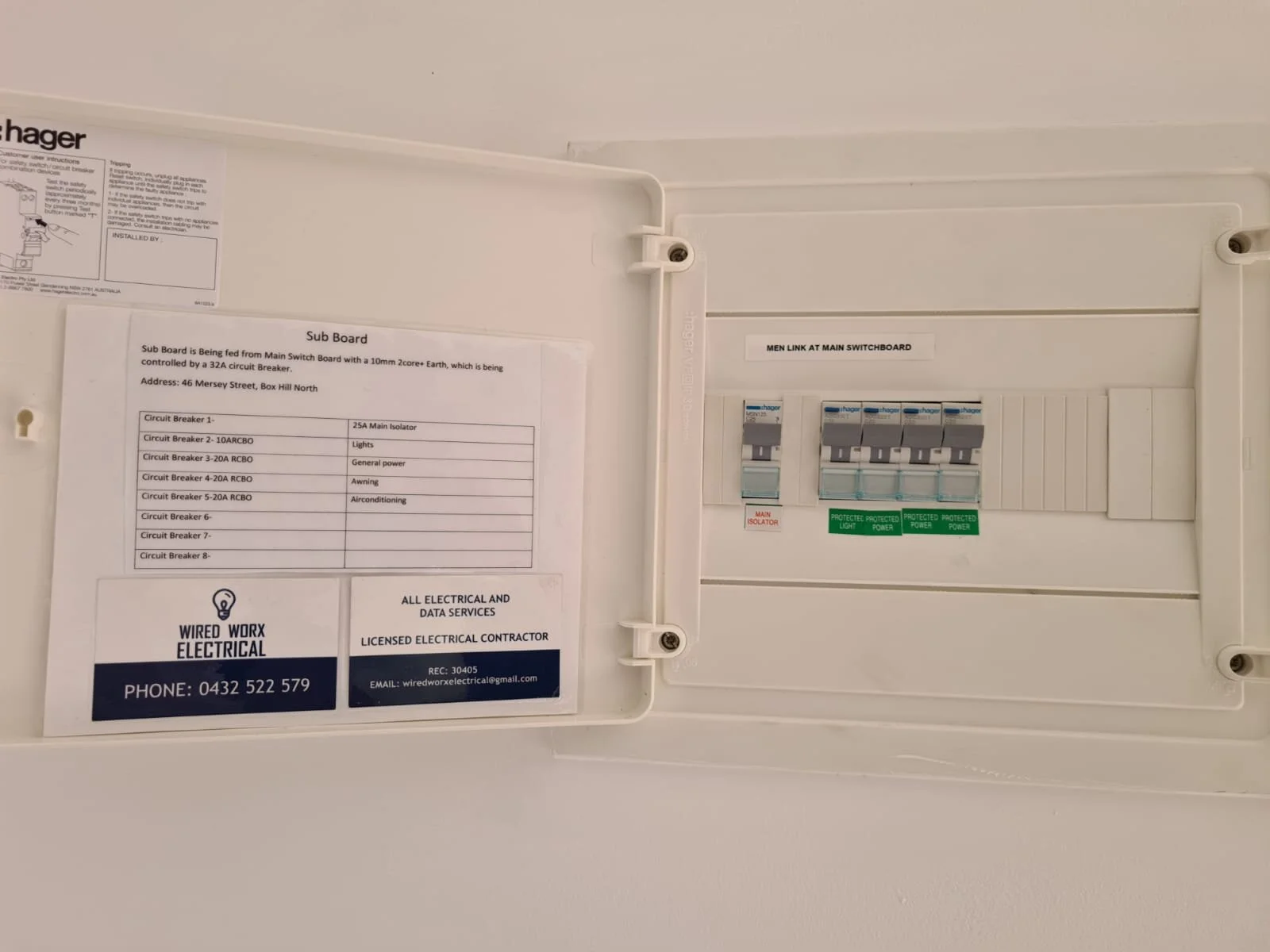 Residential Switchboard installation