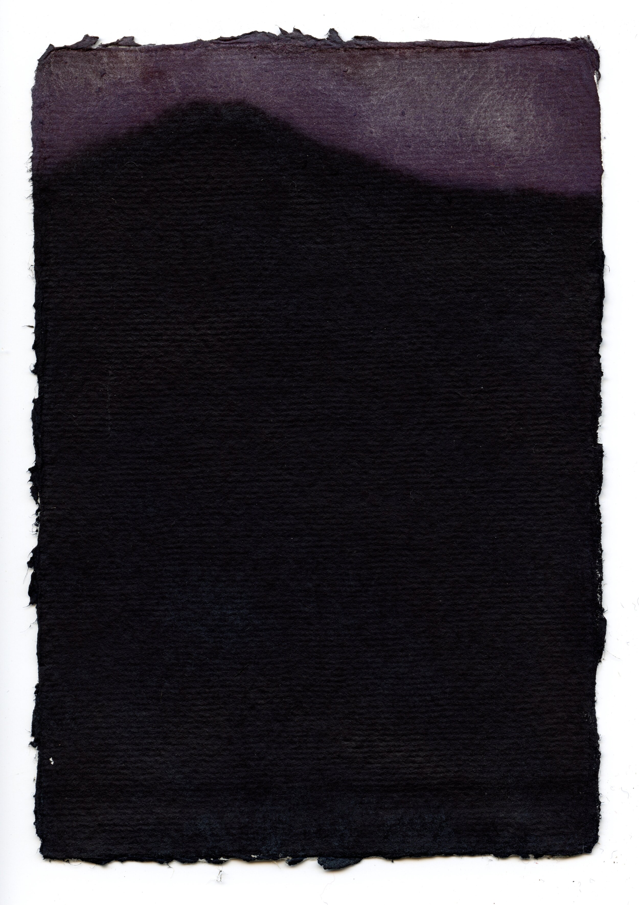   Purple Sky,  2020, 15 x 11cm, watercolour on handmade paper. 