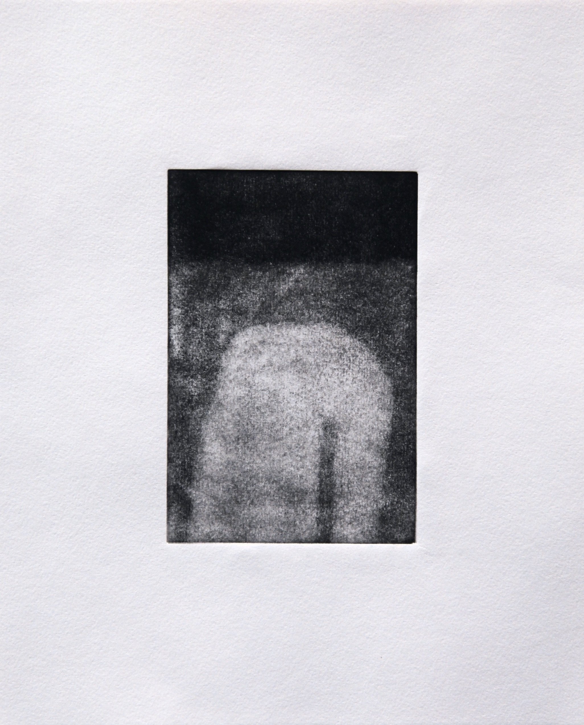   Folding,  2020, monotype on paper, plate size 15 x 10.5cm 