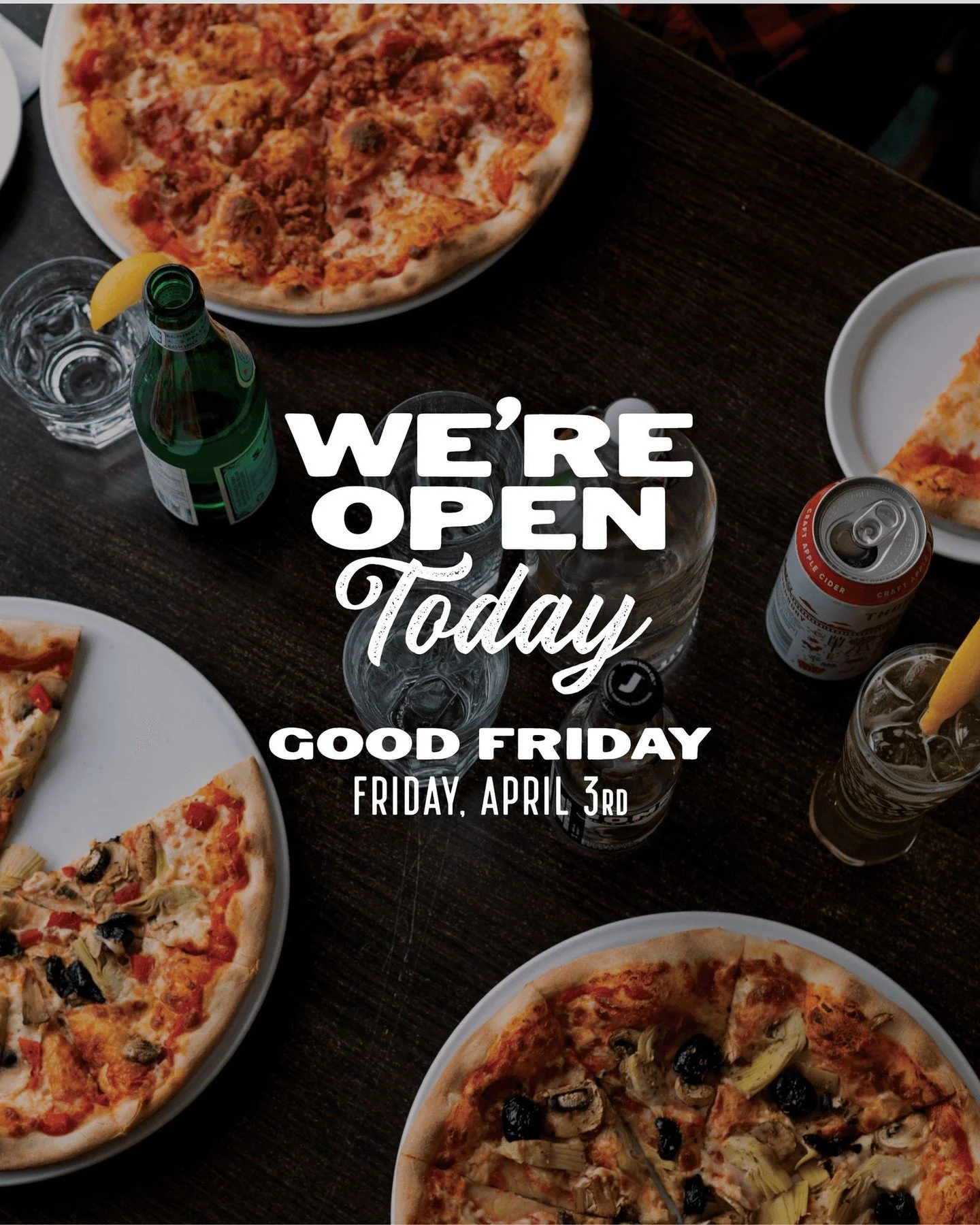 Come on in! We&rsquo;re OPEN today! 🙌🐰

Celebrate the Easter weekend here at LP with good food, delicious cocktails and delightful desserts, including handmade gelato by Loris! 

Buona Pasqua! 

Weekend Hours:

Good Friday: 11:30 AM - 8 PM
Saturday