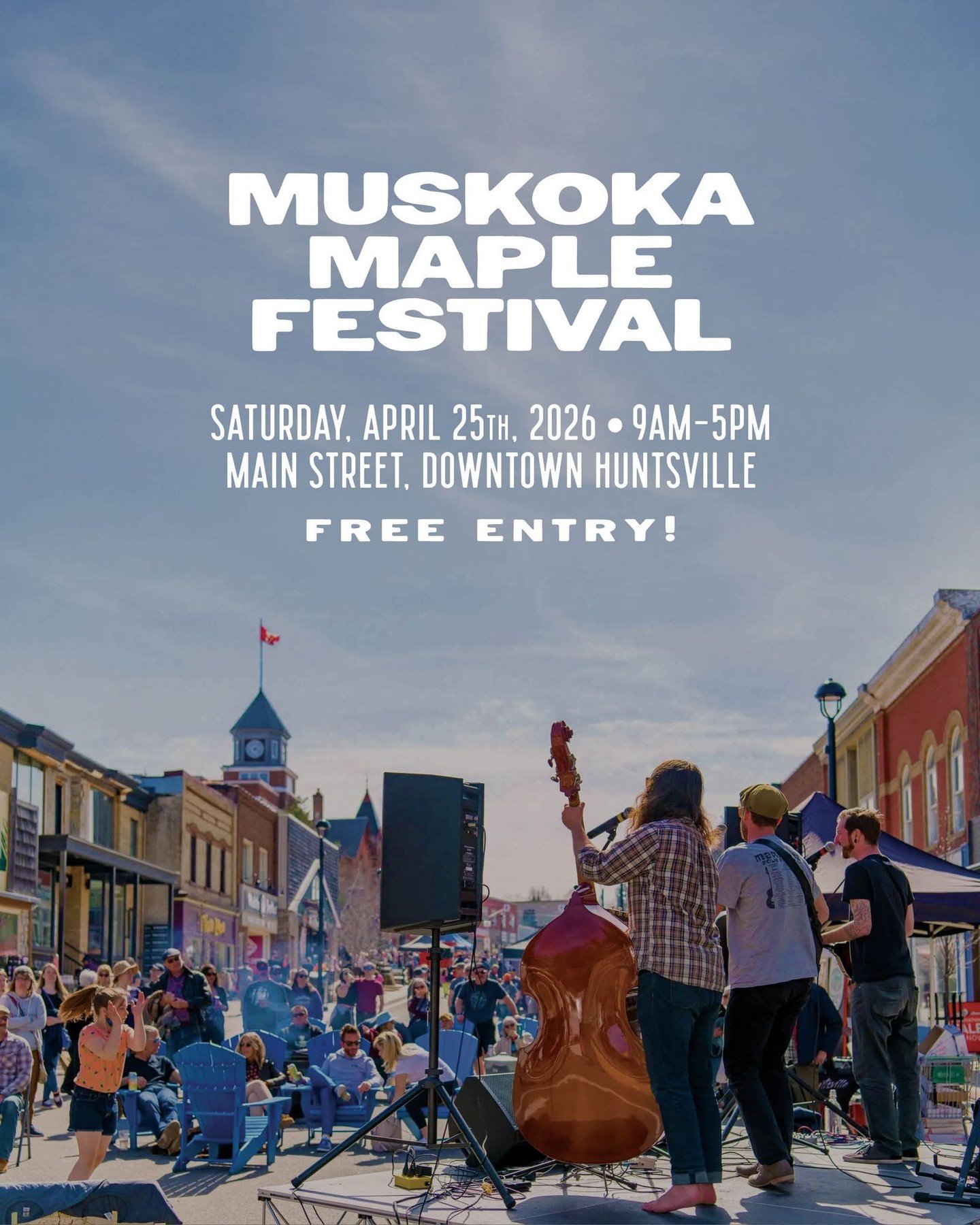 The Muskoka Maple Festival is a family-friendly event that celebrates the culmination of the maple harvest in Muskoka. 🙌

The festival takes up a full day with fun and activities, vendors and displays, live music, street performers and, most importa