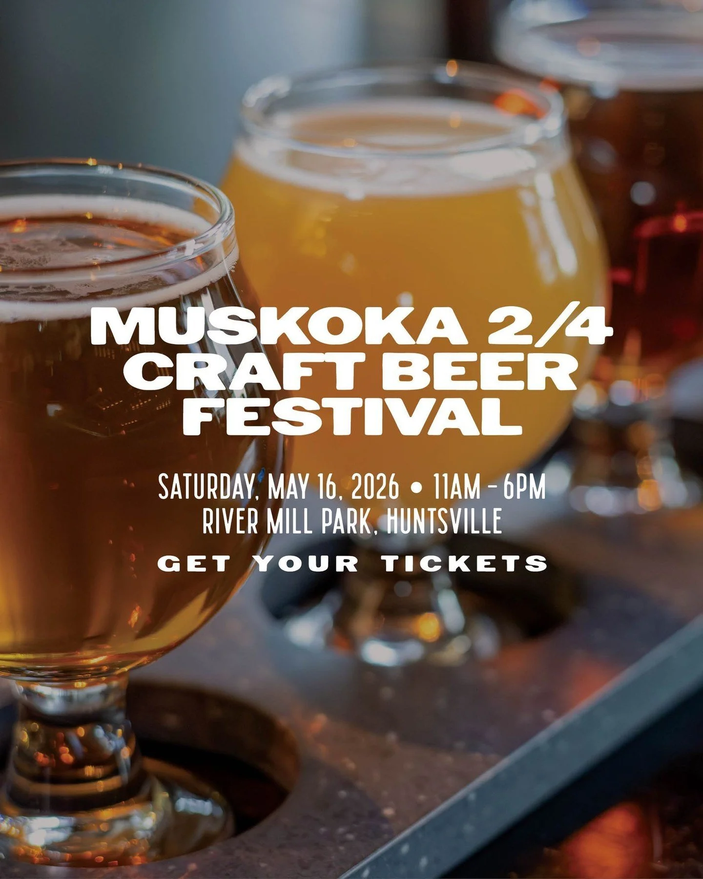 🍻The Muskoka 2/4 Craft Beer Festival takes place annually during the Victoria Day Long Weekend at River Mill Park.

This festival combines live music, delicious brews and a vibrant atmosphere for a full day of fun. Stop in to see a wide variety of O