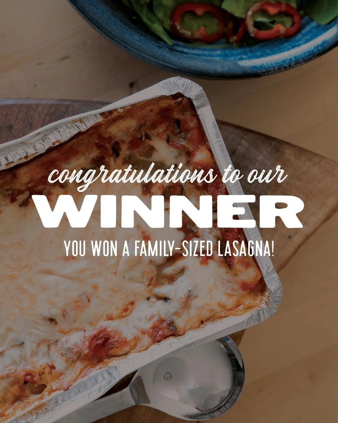 🎉 Bravo to our family-sized lasagna winner, Krystyna! 

We hope you and your family enjoy this LP classic, made with ❤️ by Nonna!

#AuthenticItalianFood #MuskokaRestaurant #HuntsvilleRestaurant #MuskokaLife #Muskoka #MuskokaTakeOut #HuntsvilleOntari