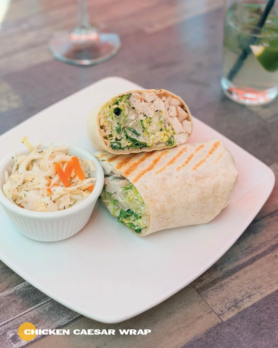 Interested in adding something new to your list of go-to lunch items? Our Chicken Caesar Wrap is a fresh and perfectly satisfying midday meal.

Our dressing, with its perfect balance of garlic, parmesan and lemon, is the not-so-secret ingredient that