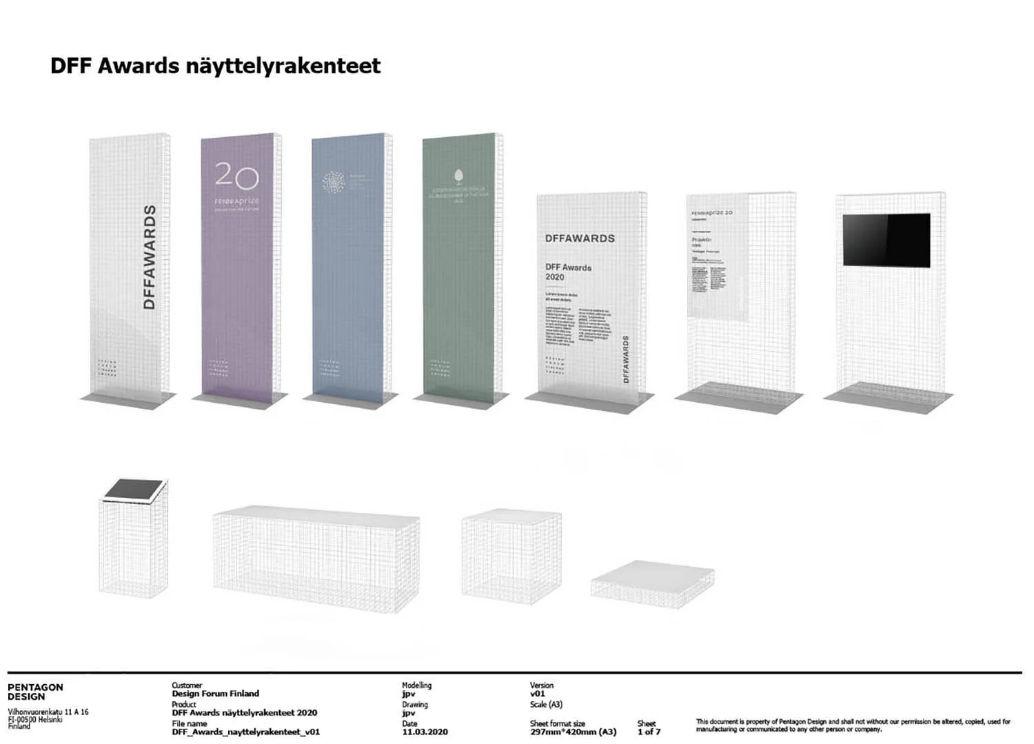 Näyttelyrakenteet, kuva Pentagon Design
