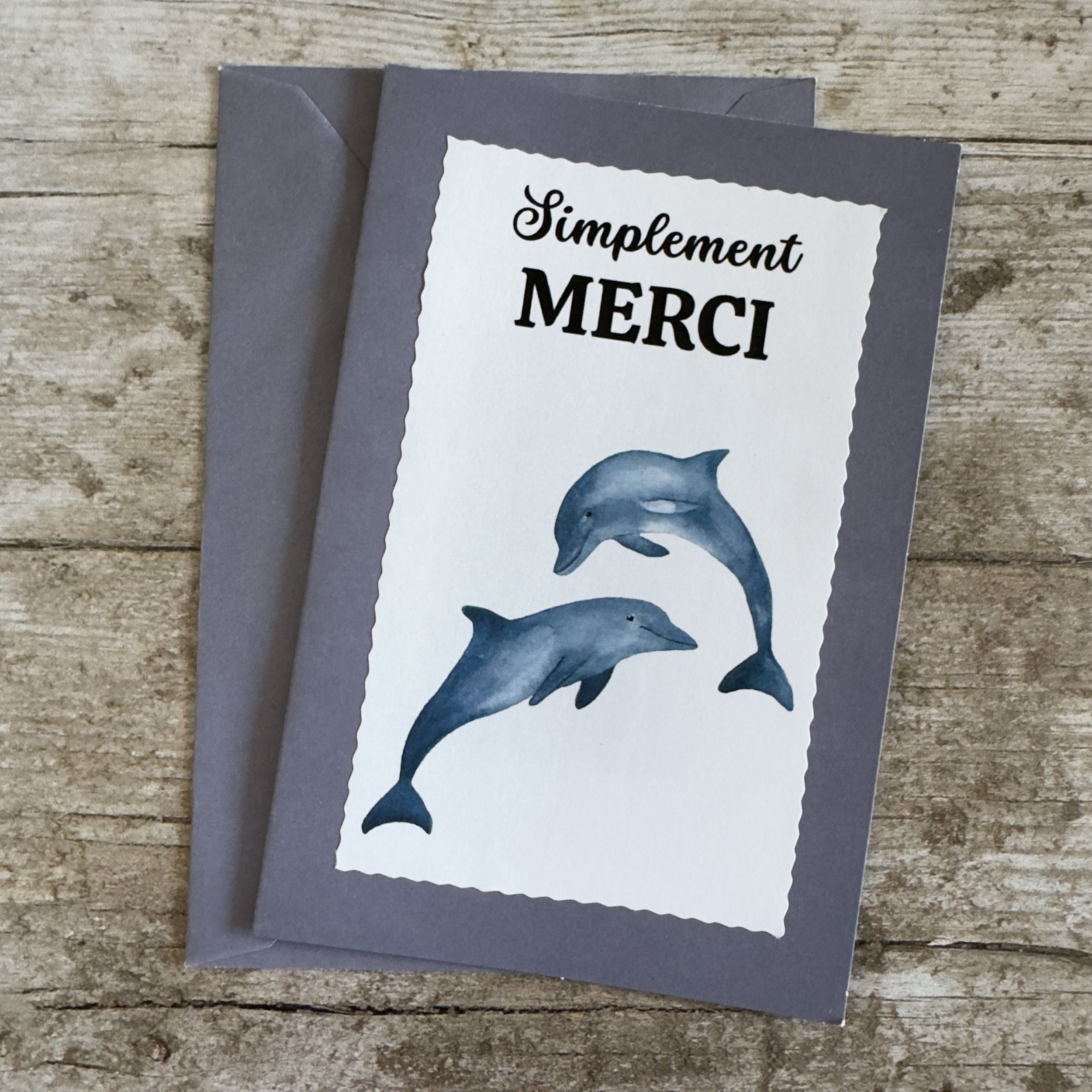 Carte de voeux artisanale, format A6 double, avec enveloppe assortie.