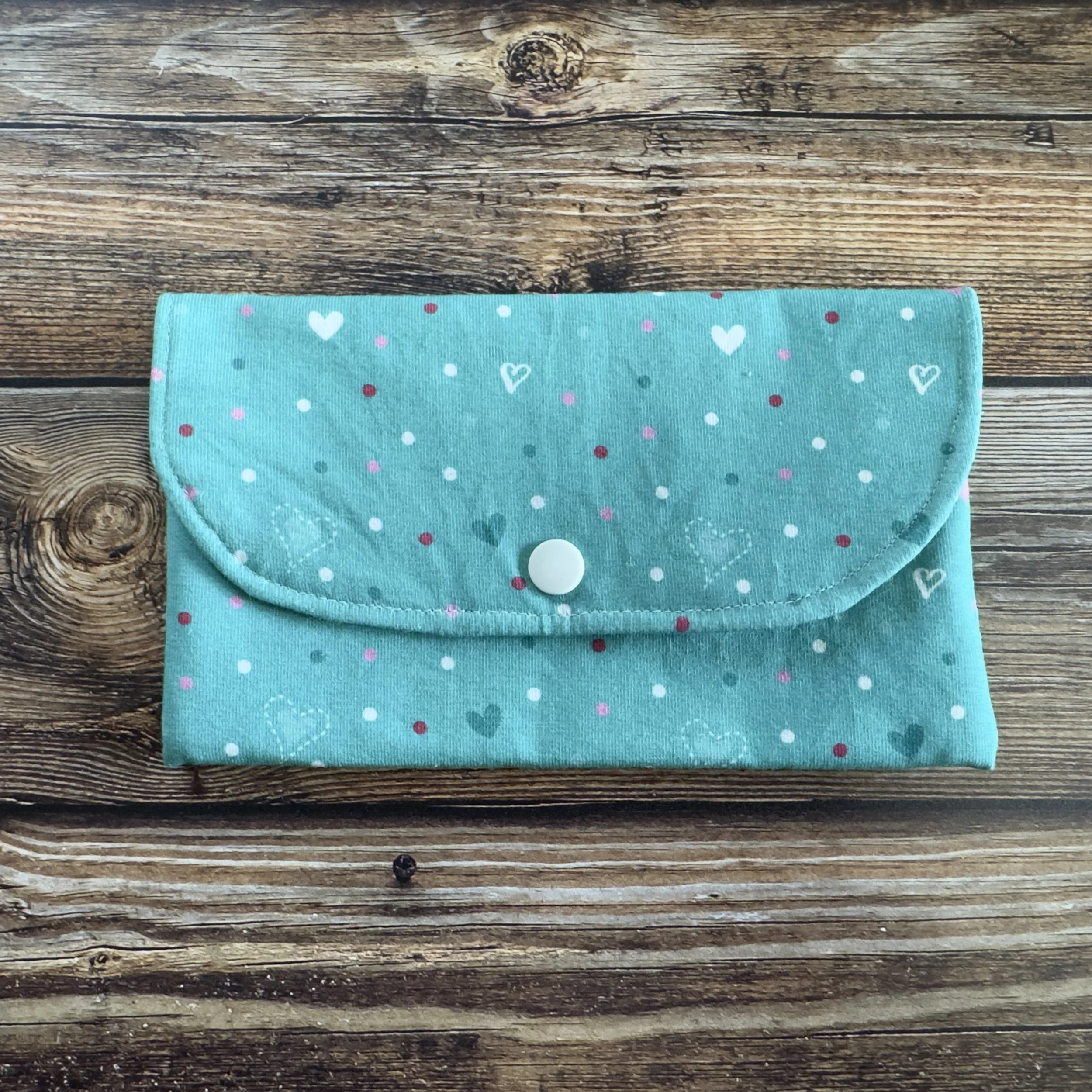 Pochette plate doublée, dimensions 18/10,5 cm